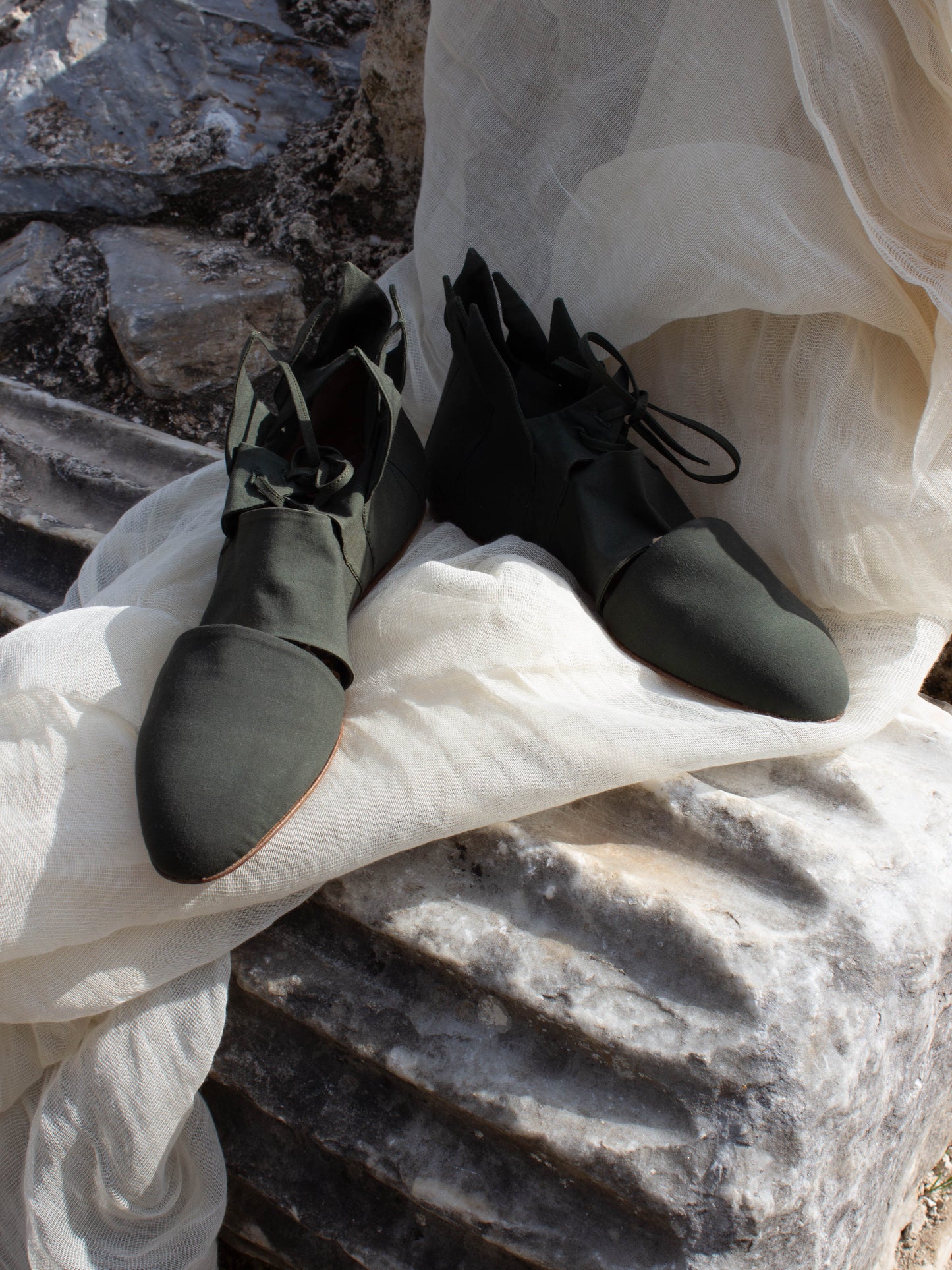 Romeo Gigli Casadei 1990 Green Leaf Shoes