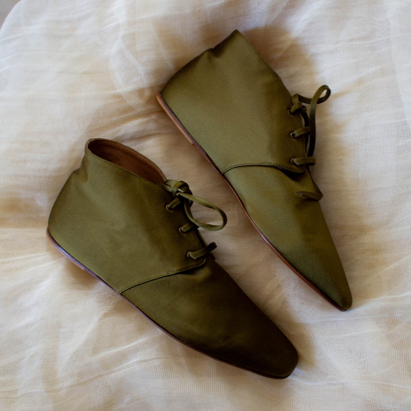 Romeo Gigli Casadei 1990 Golden Green Flats