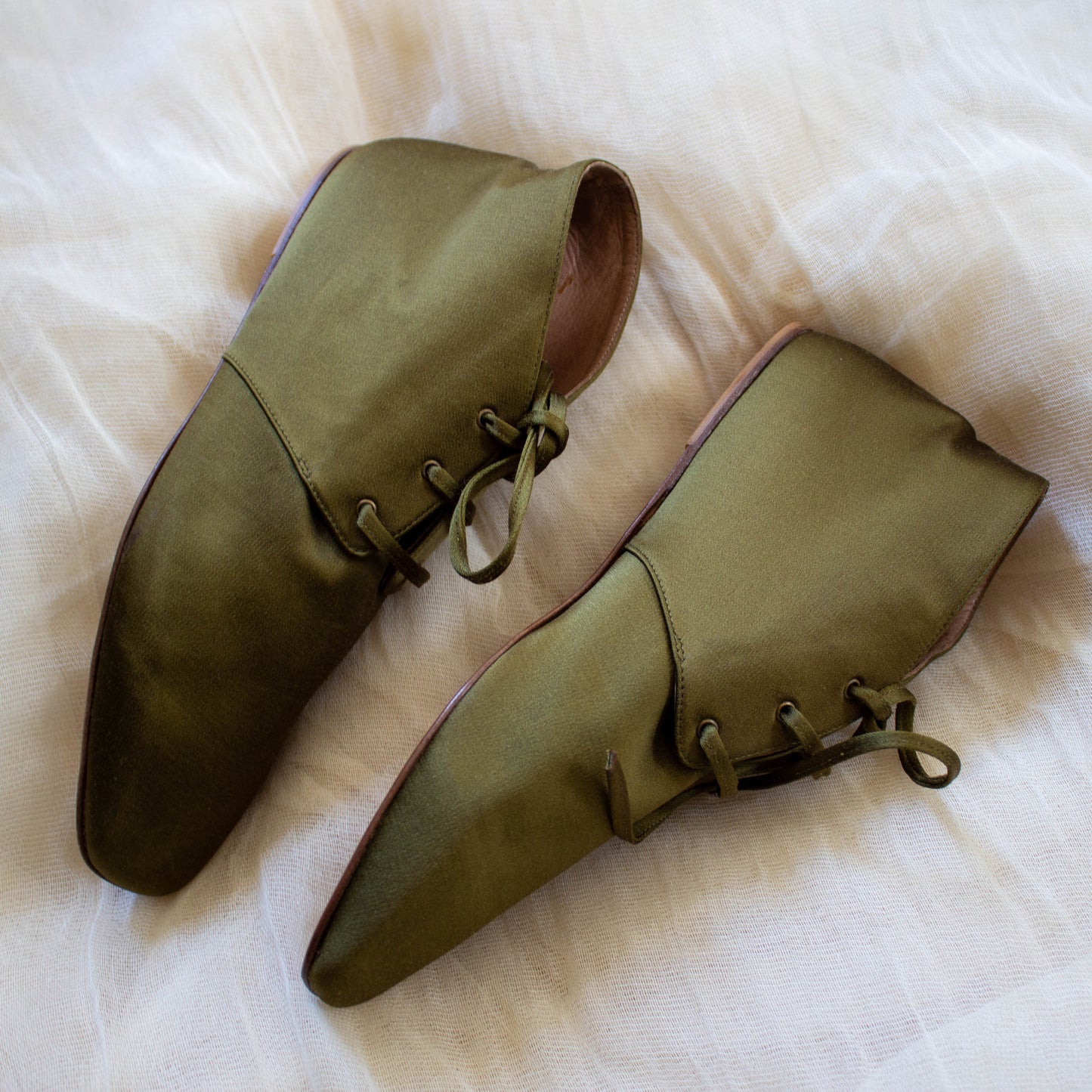 Romeo Gigli Casadei 1990 Golden Green Flats