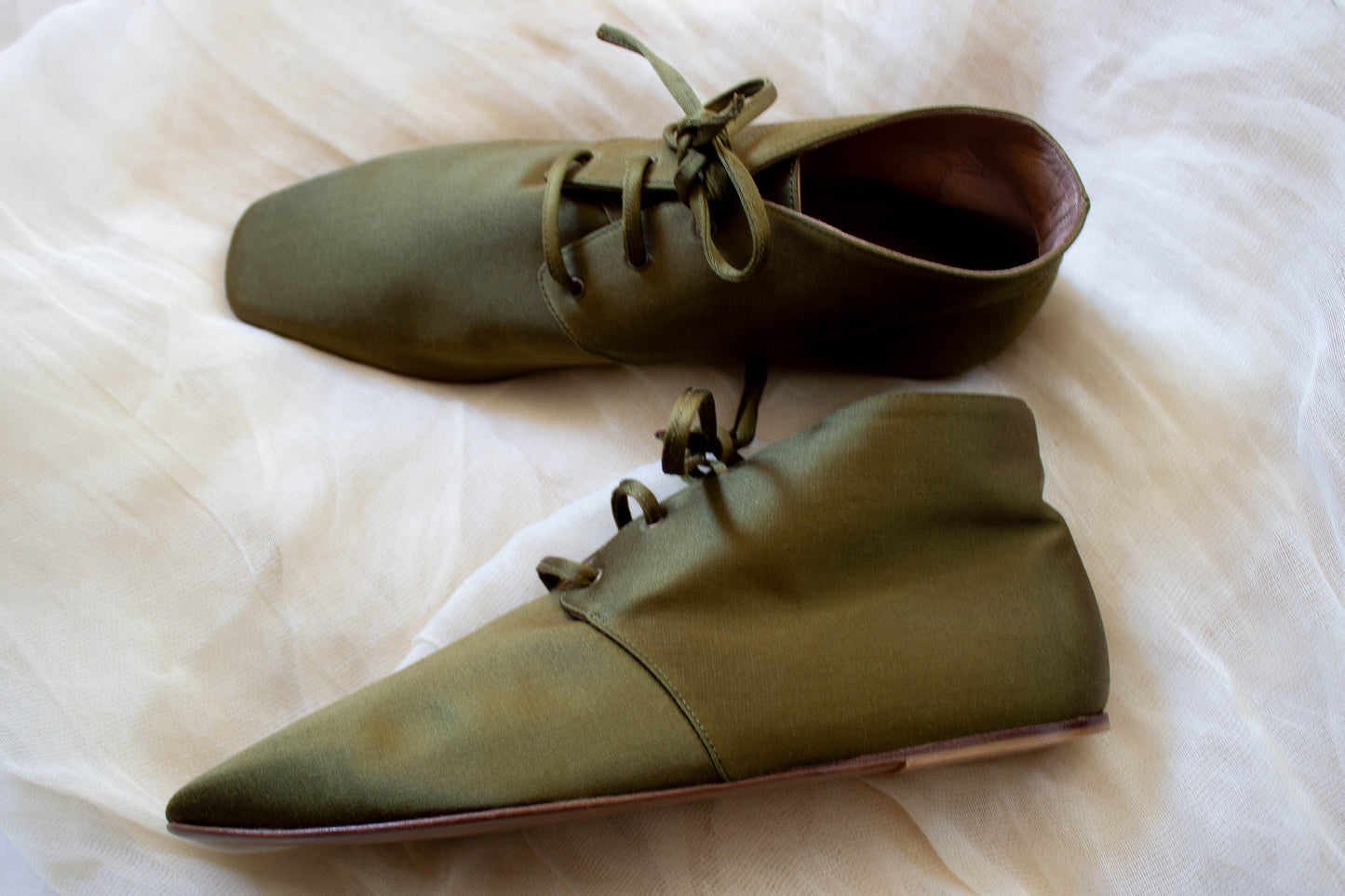 Romeo Gigli Casadei 1990 Golden Green Flats