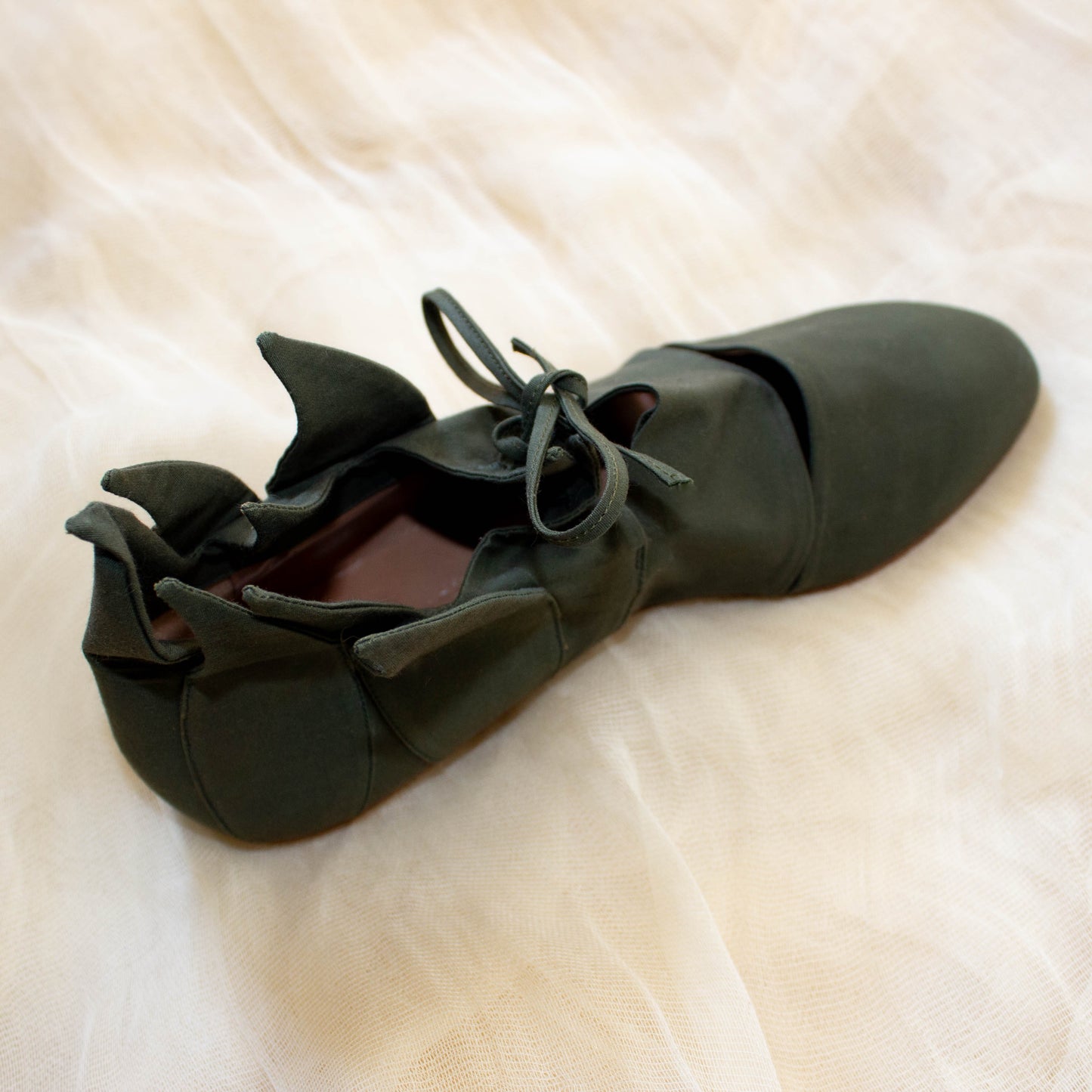 Romeo Gigli Casadei 1990 Green Leaf Shoes
