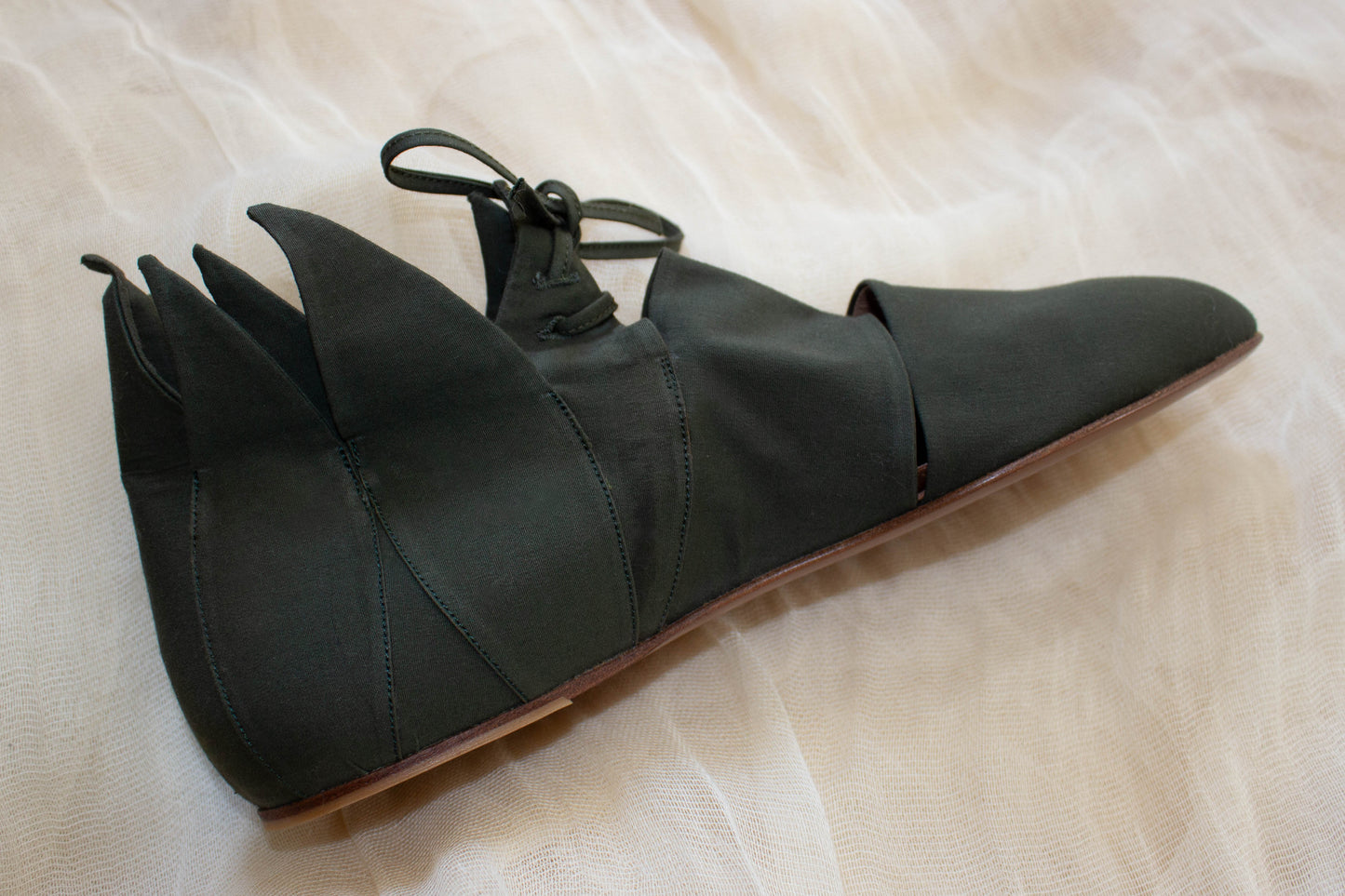 Romeo Gigli Casadei 1990 Green Leaf Shoes