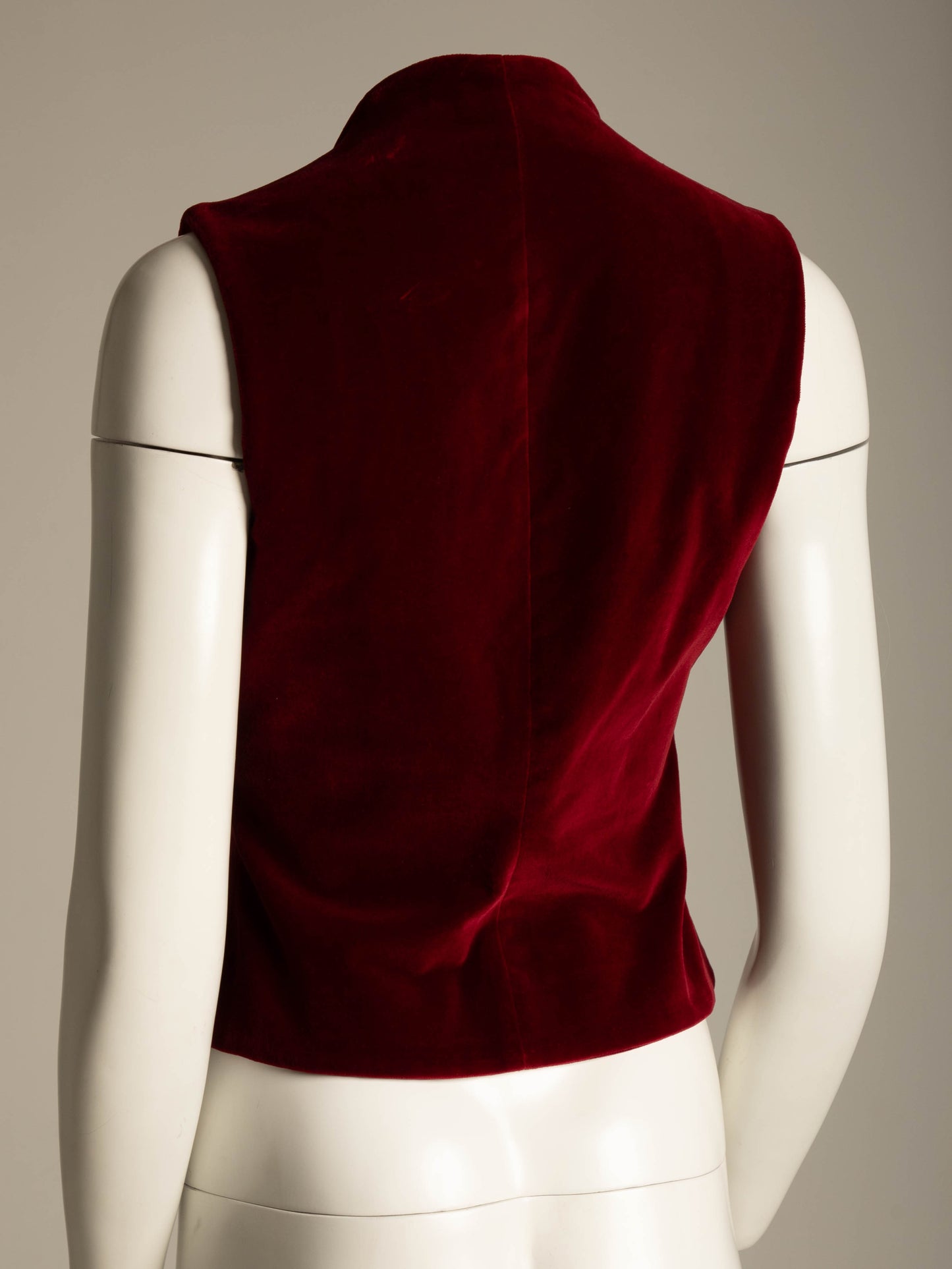 Romeo Gigli A/W 1991 Red Velvet Pointed Bustier Top