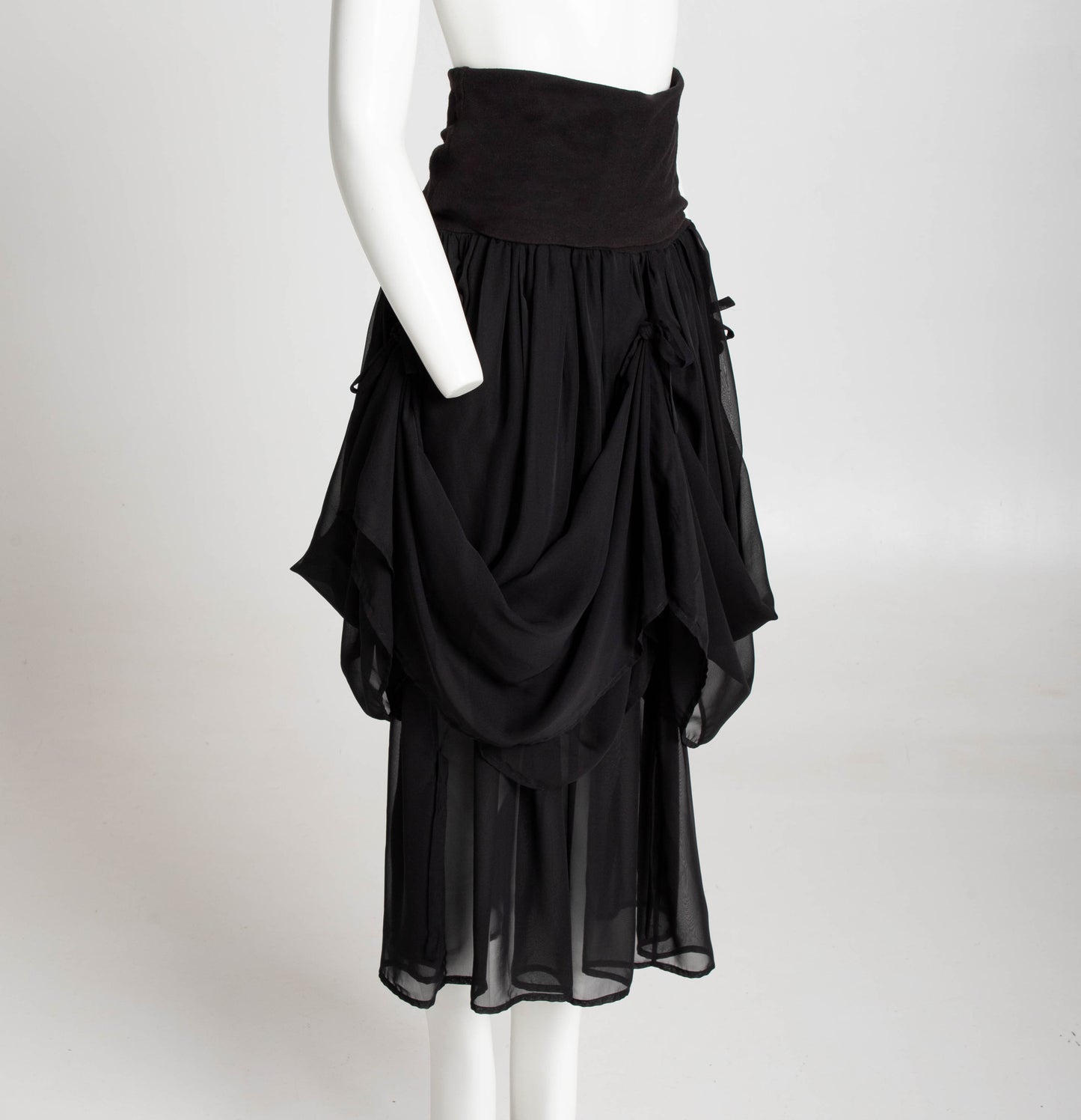 Dolce & Gabbana S/S 1988 Black Baroque Ties Skirt / Dress