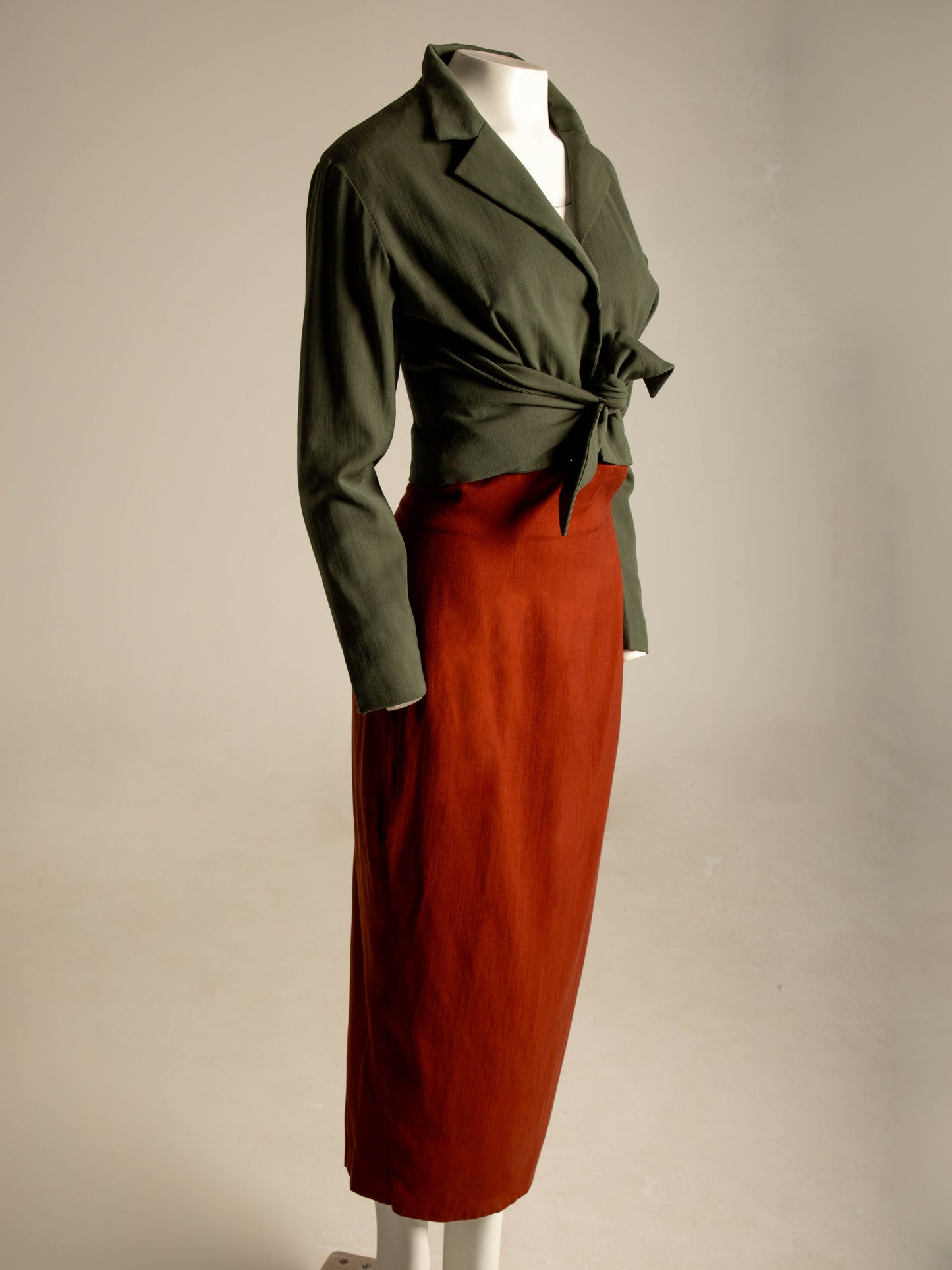 Sybilla Por Gibo Brown Wool High Waisted Skirt