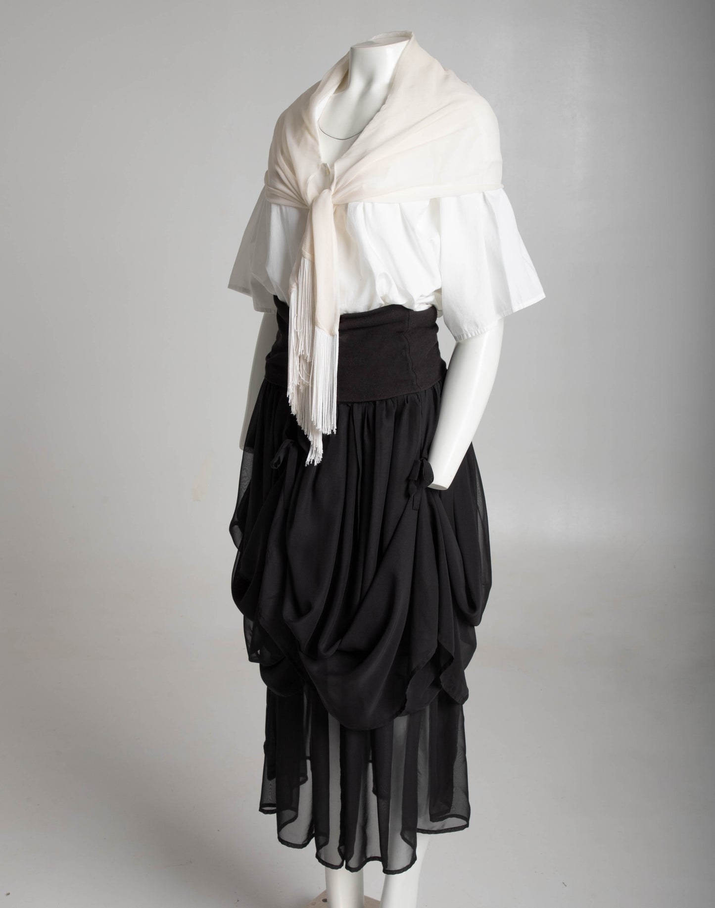 Dolce & Gabbana S/S 1988 Black Baroque Ties Skirt / Dress