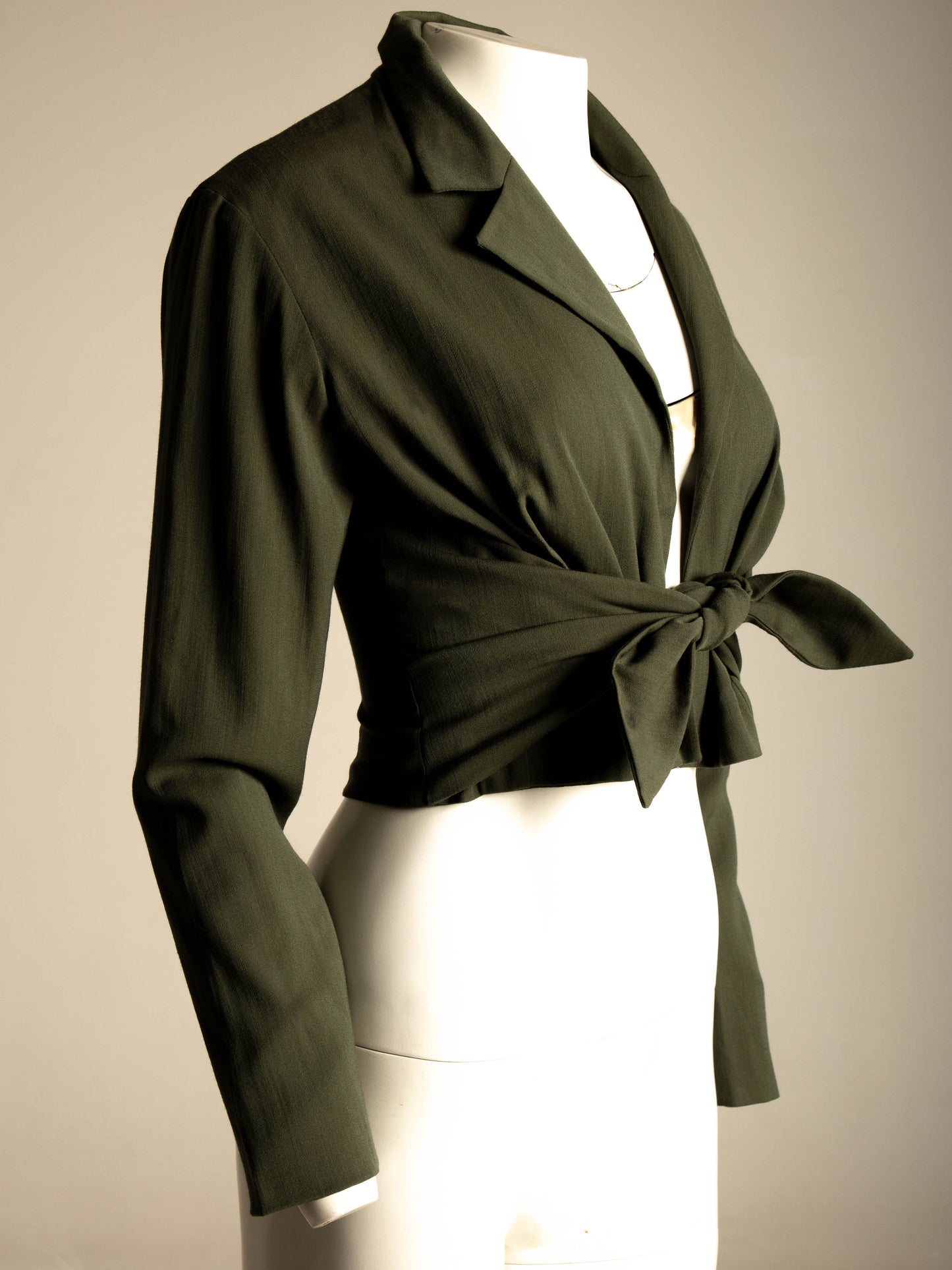 Sybilla por Gibo A/W 1989 Green Jacket with Ties