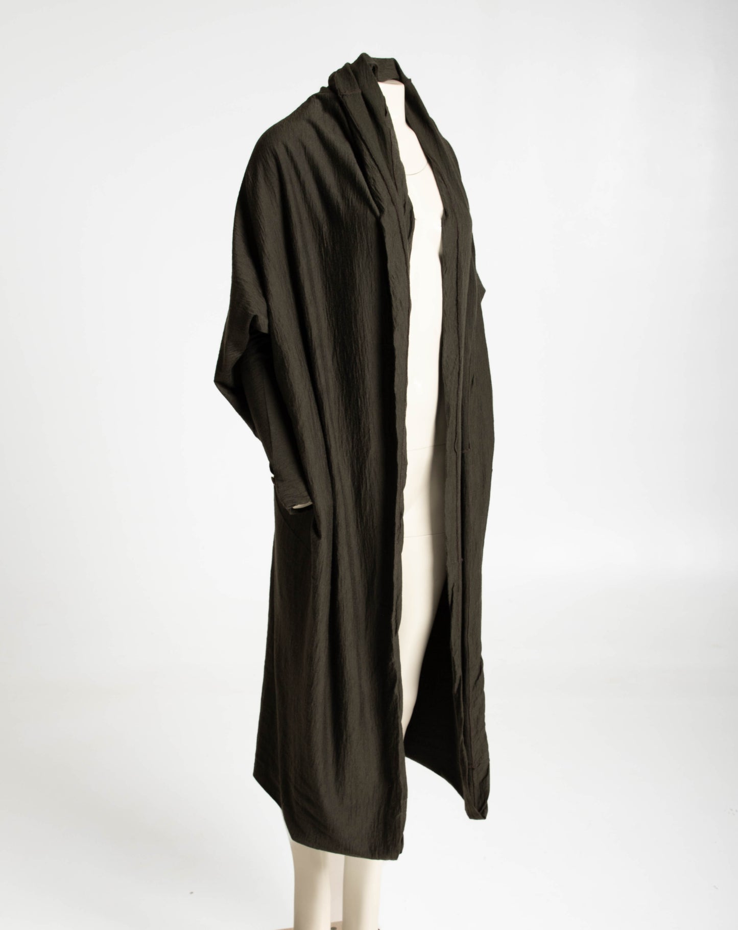 Dolce & Gabbana Dark Green Wool Layered Draped Jacket