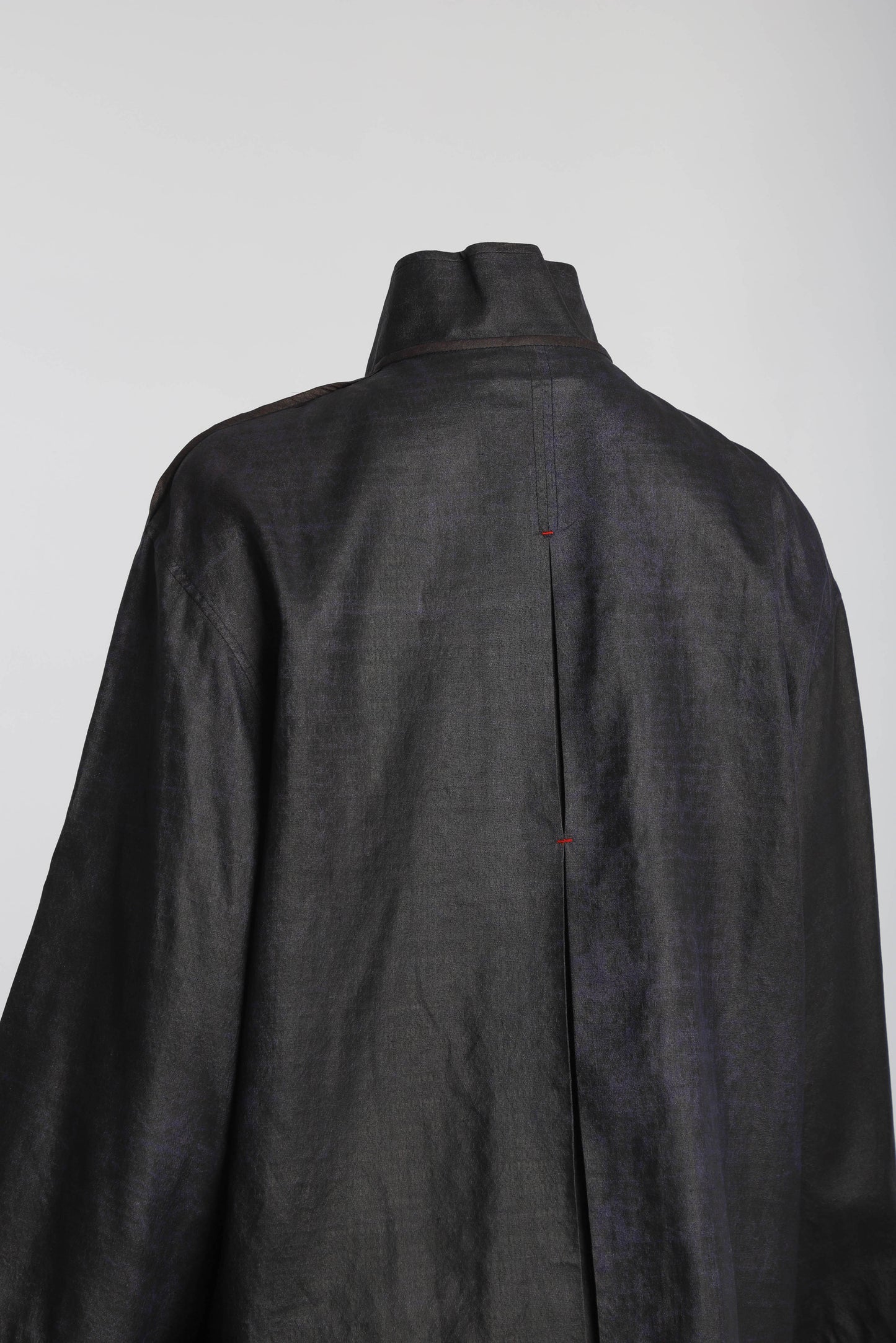 Sophie Hong Purple Silk Blouse with Glass Buttons