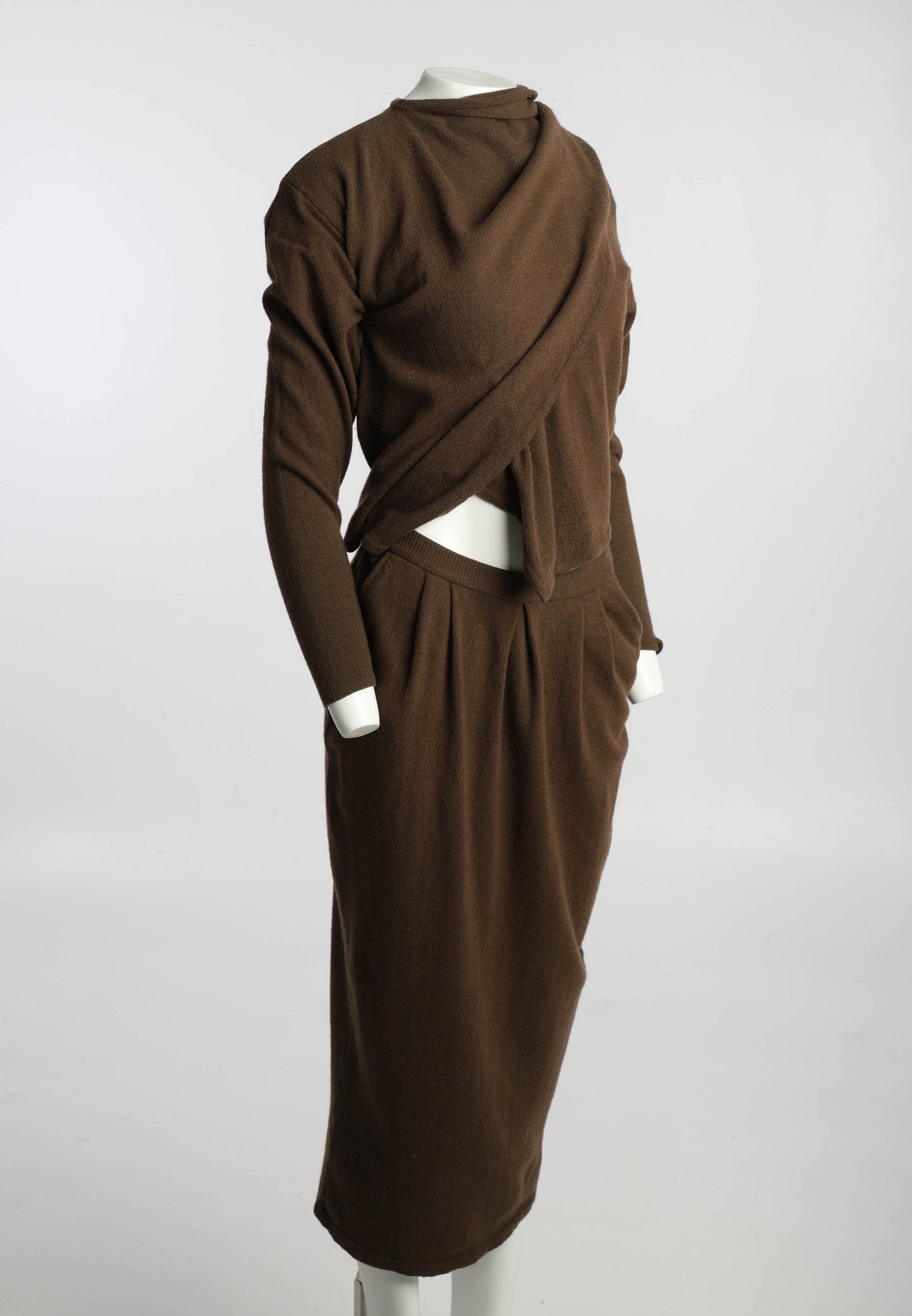 Joseph Tricot Brown Lambs Wool Two Piece