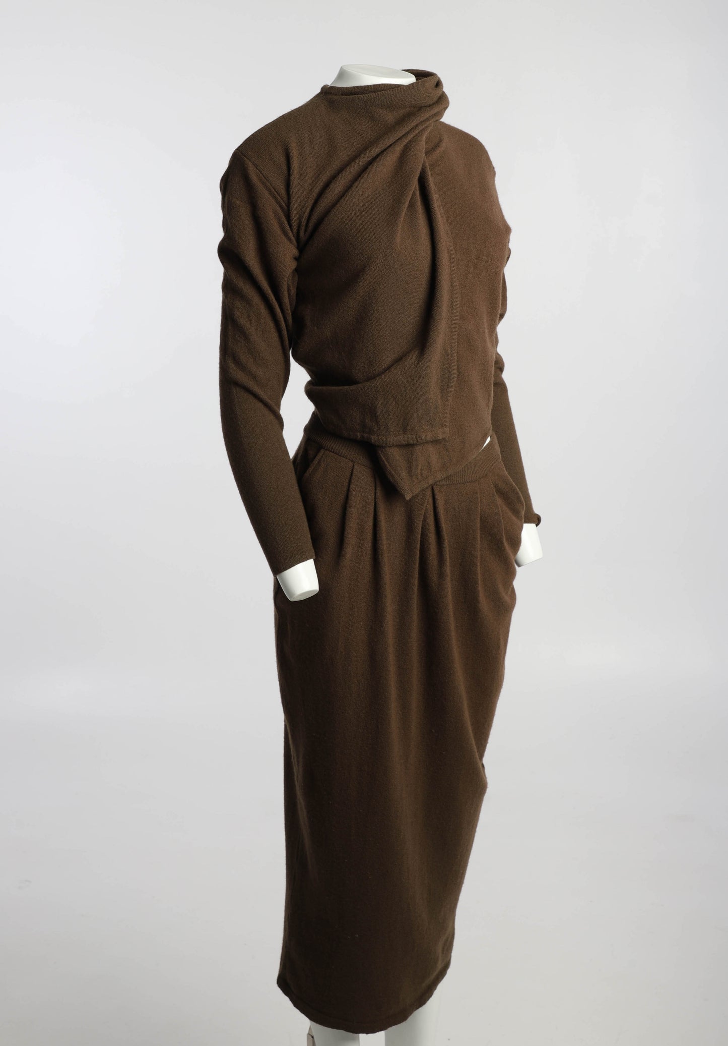 Joseph Tricot Brown Lambs Wool Two Piece