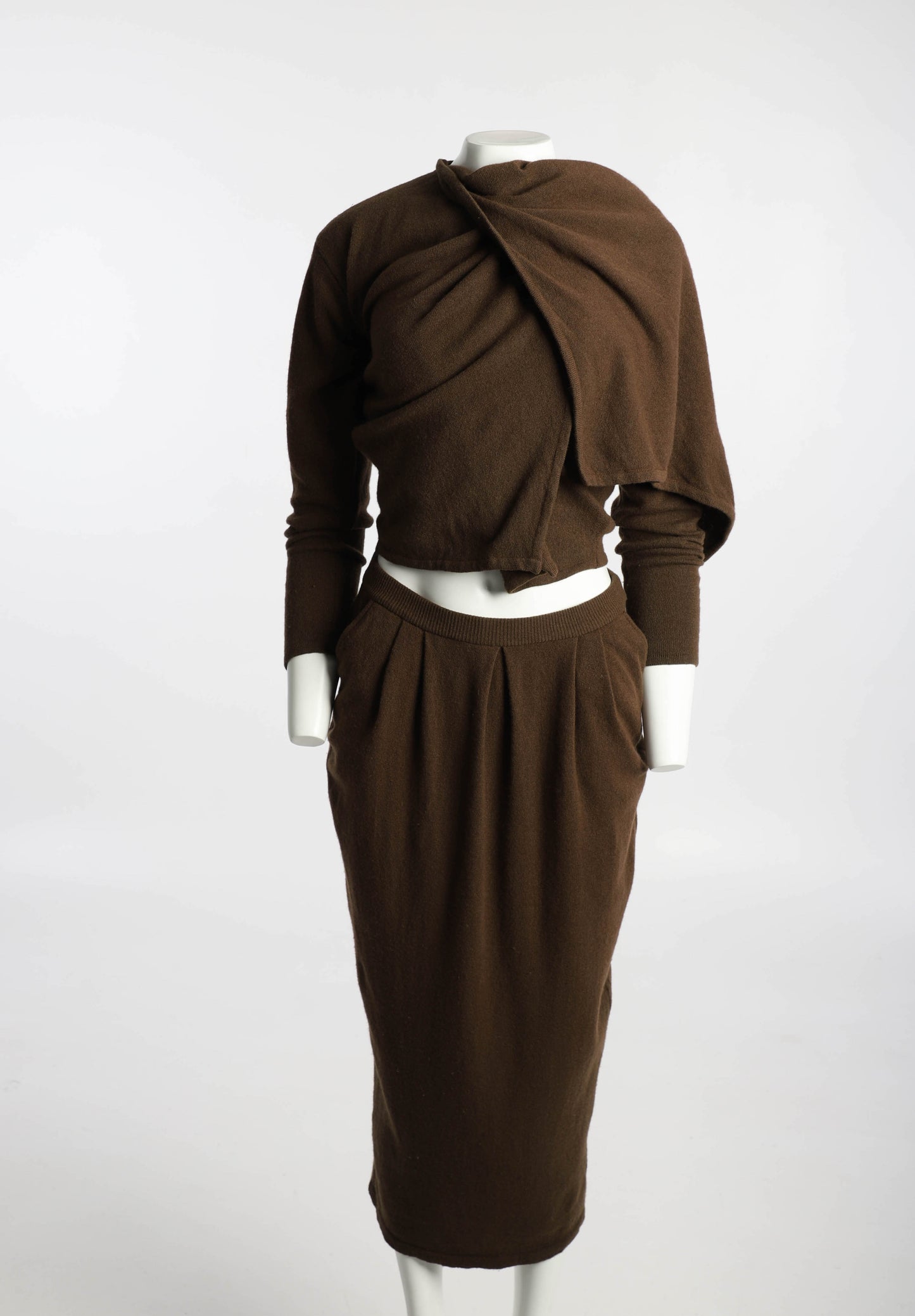 Joseph Tricot Brown Lambs Wool Two Piece