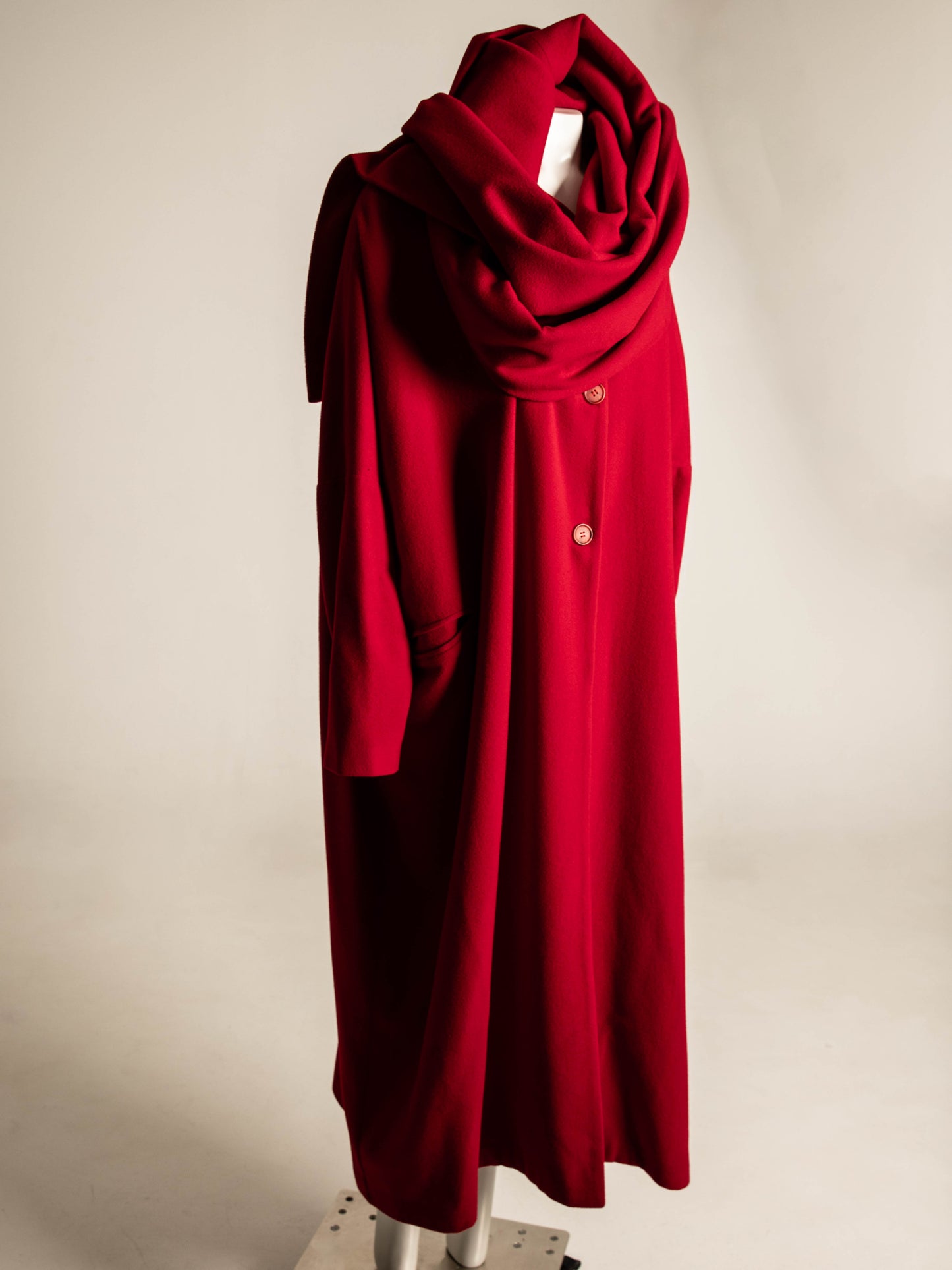 Dolce & Gabbana 1991 Red Wool Oversize Coat
