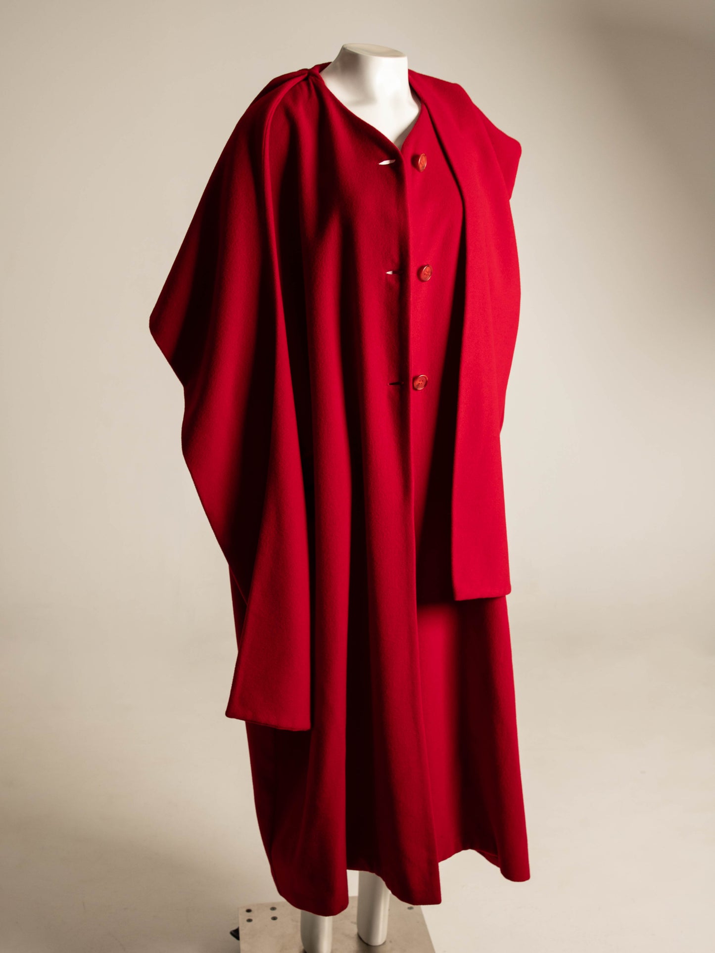 Dolce & Gabbana 1991 Red Wool Oversize Coat