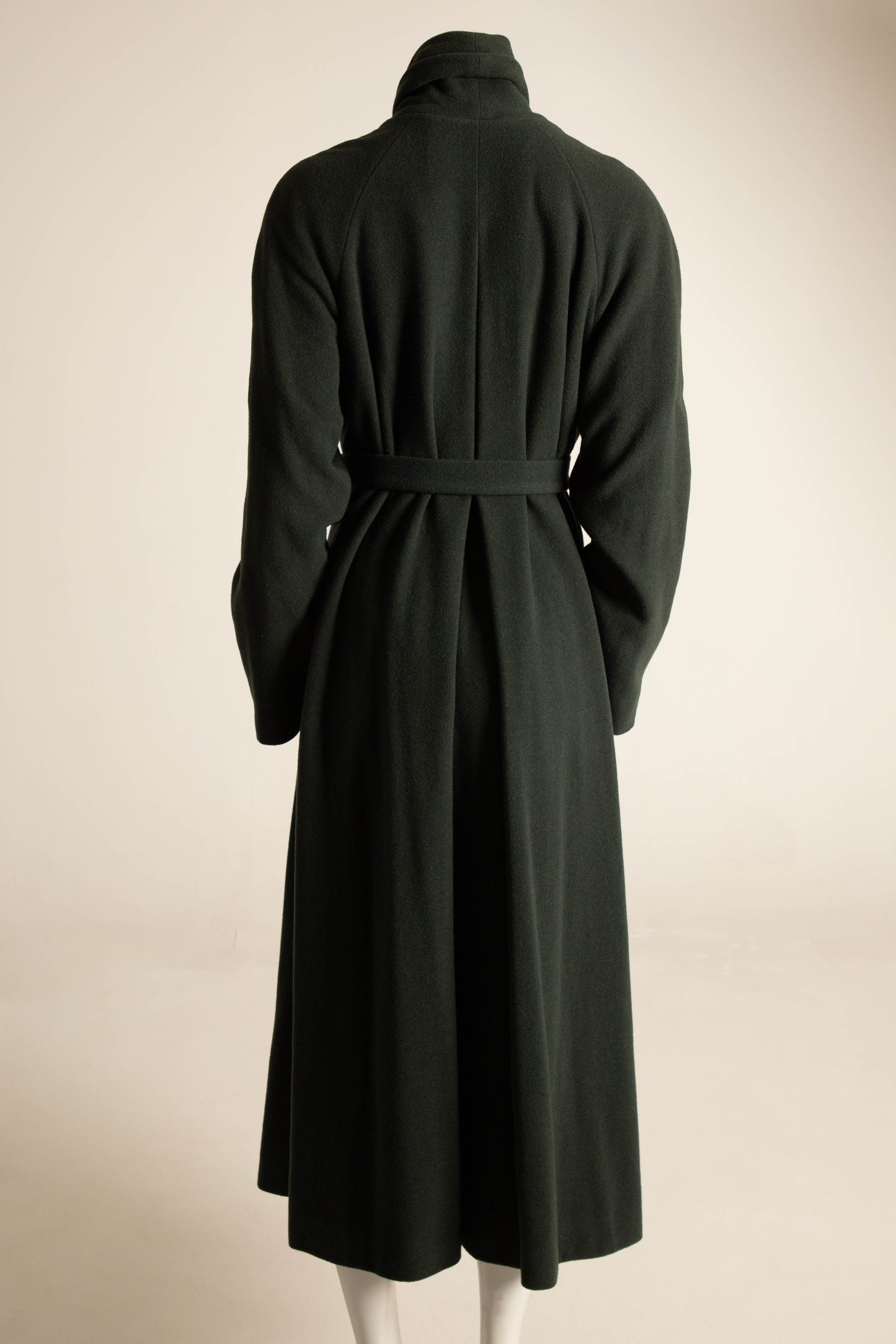 Sybilla Por Gibo Dark Green Wool Silk and Angora Coat