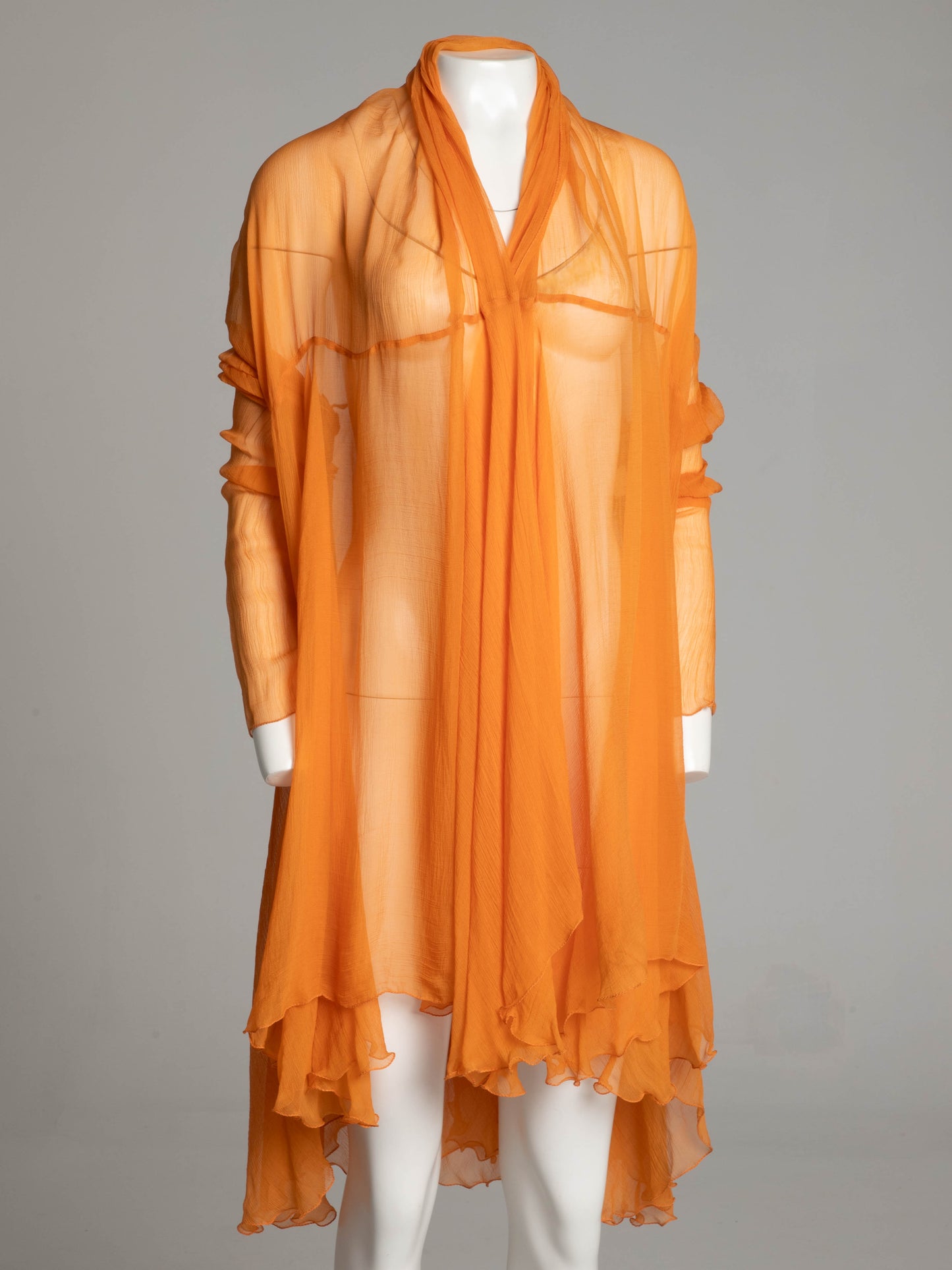 Dolce & Gabbana S/S 1991 Peachy Orange Silk Babydoll