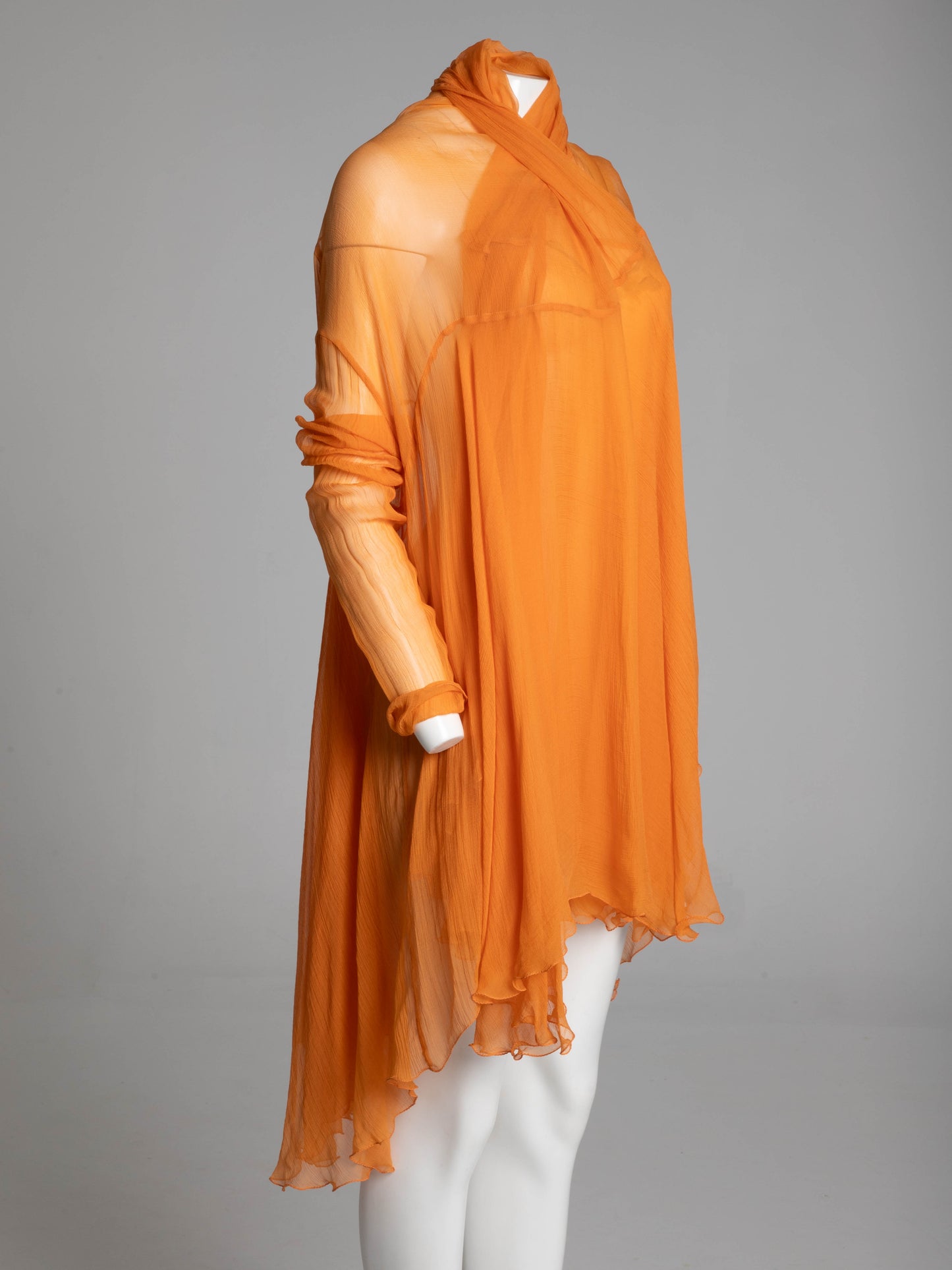 Dolce & Gabbana S/S 1991 Peachy Orange Silk Babydoll