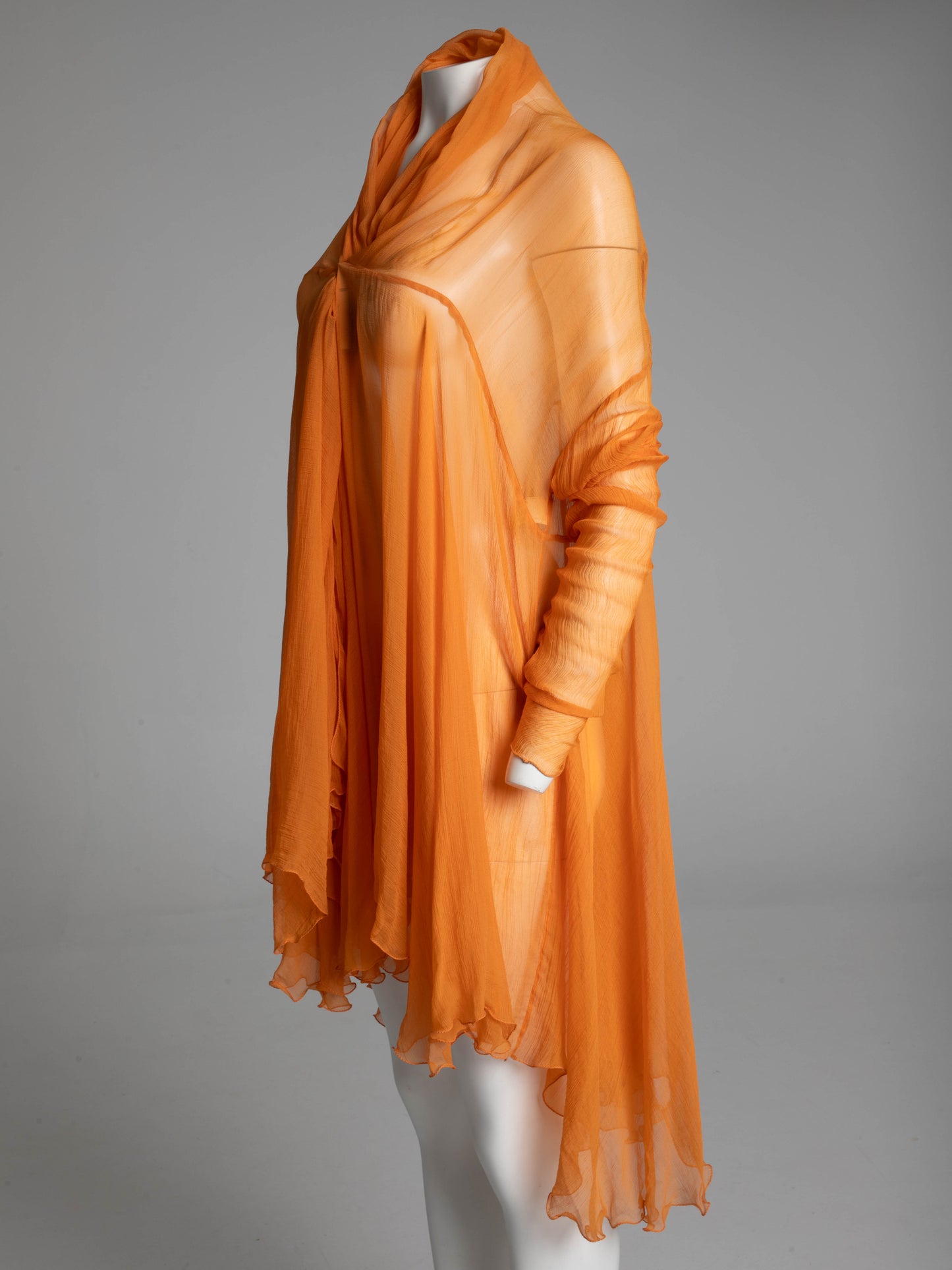 Dolce & Gabbana S/S 1991 Peachy Orange Silk Babydoll