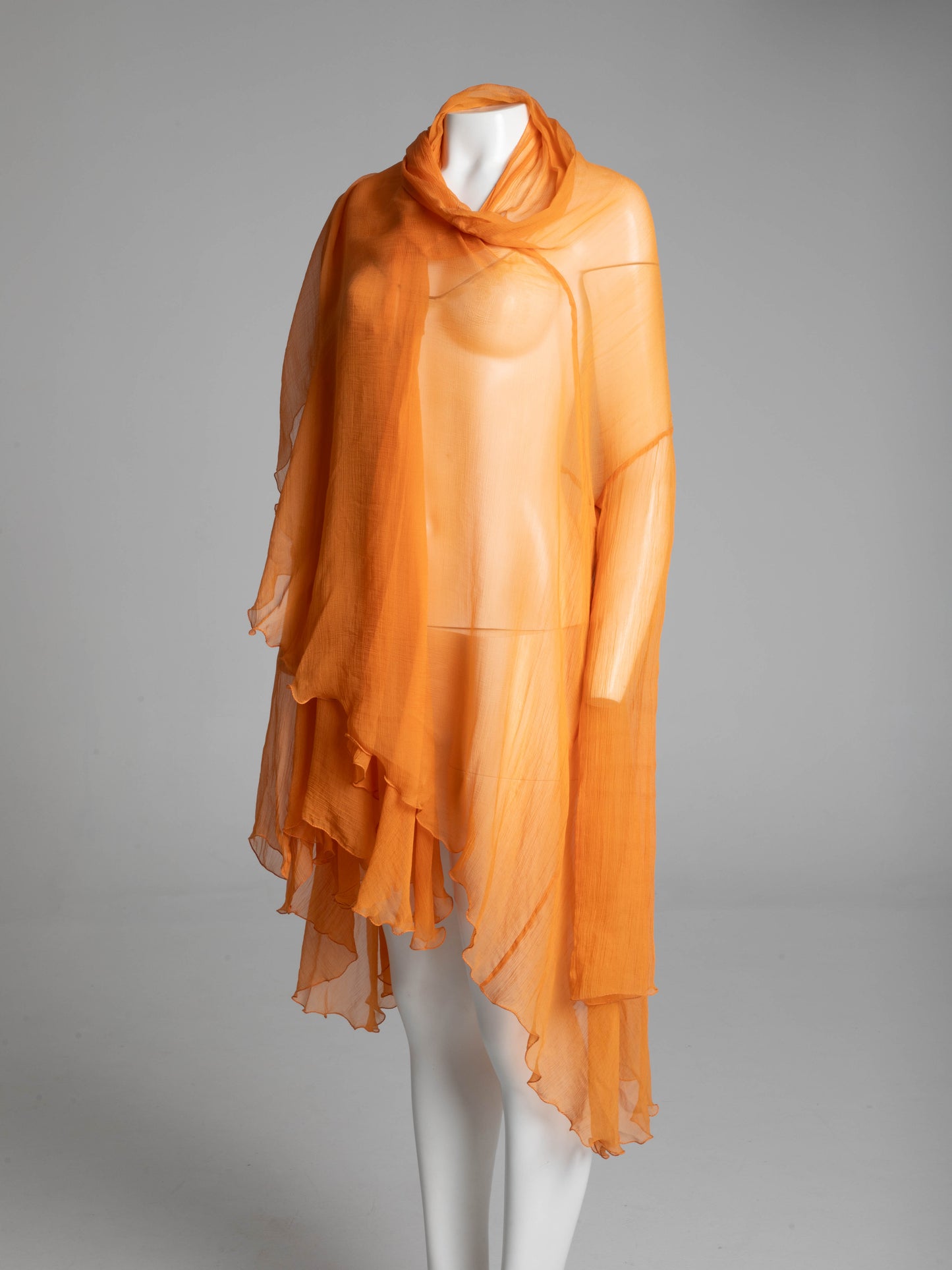 Dolce & Gabbana S/S 1991 Peachy Orange Silk Babydoll