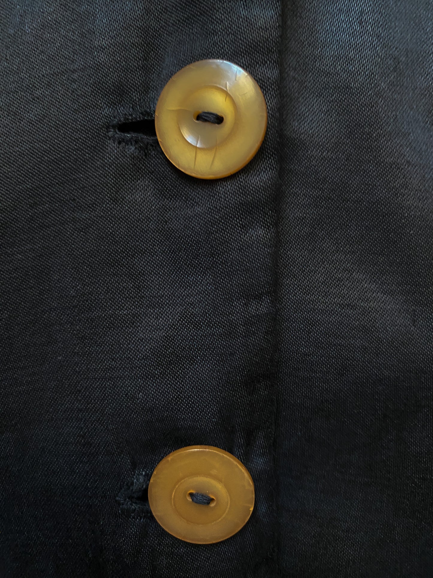 Geoffrey B Small Black Satin Jacket, Boston Era