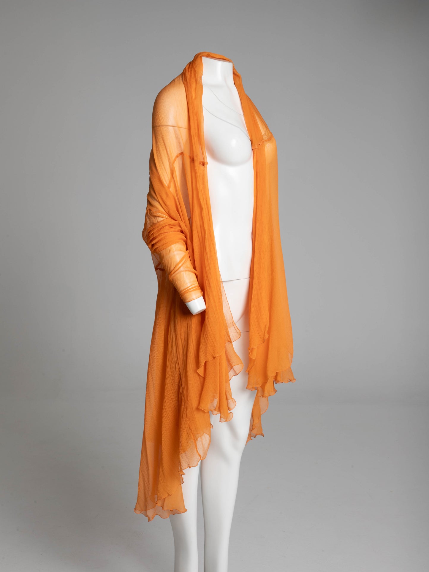 Dolce & Gabbana S/S 1991 Peachy Orange Silk Babydoll