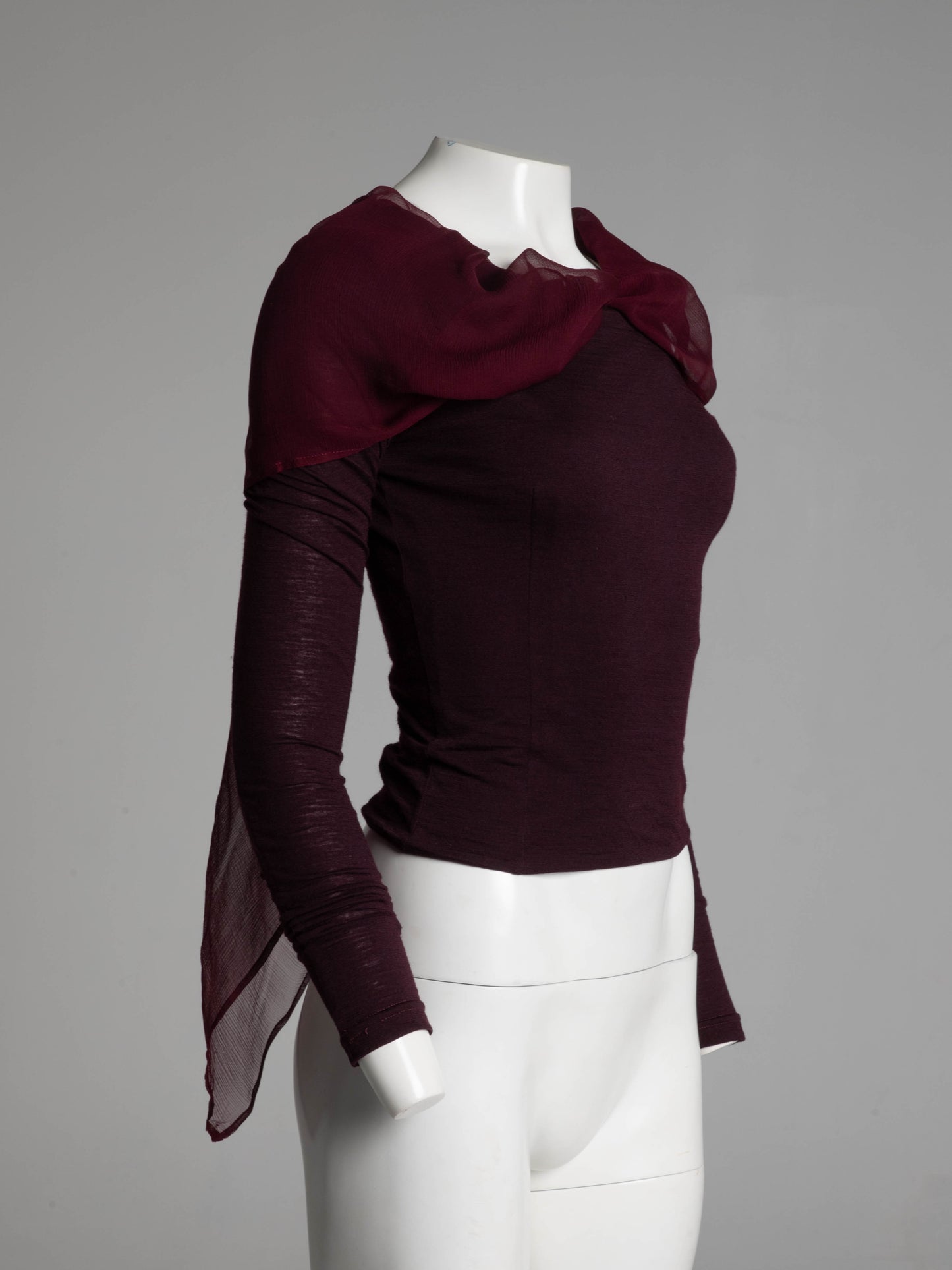 Dolce & Gabbana 1989 Dark Purple Wool and Silk Top