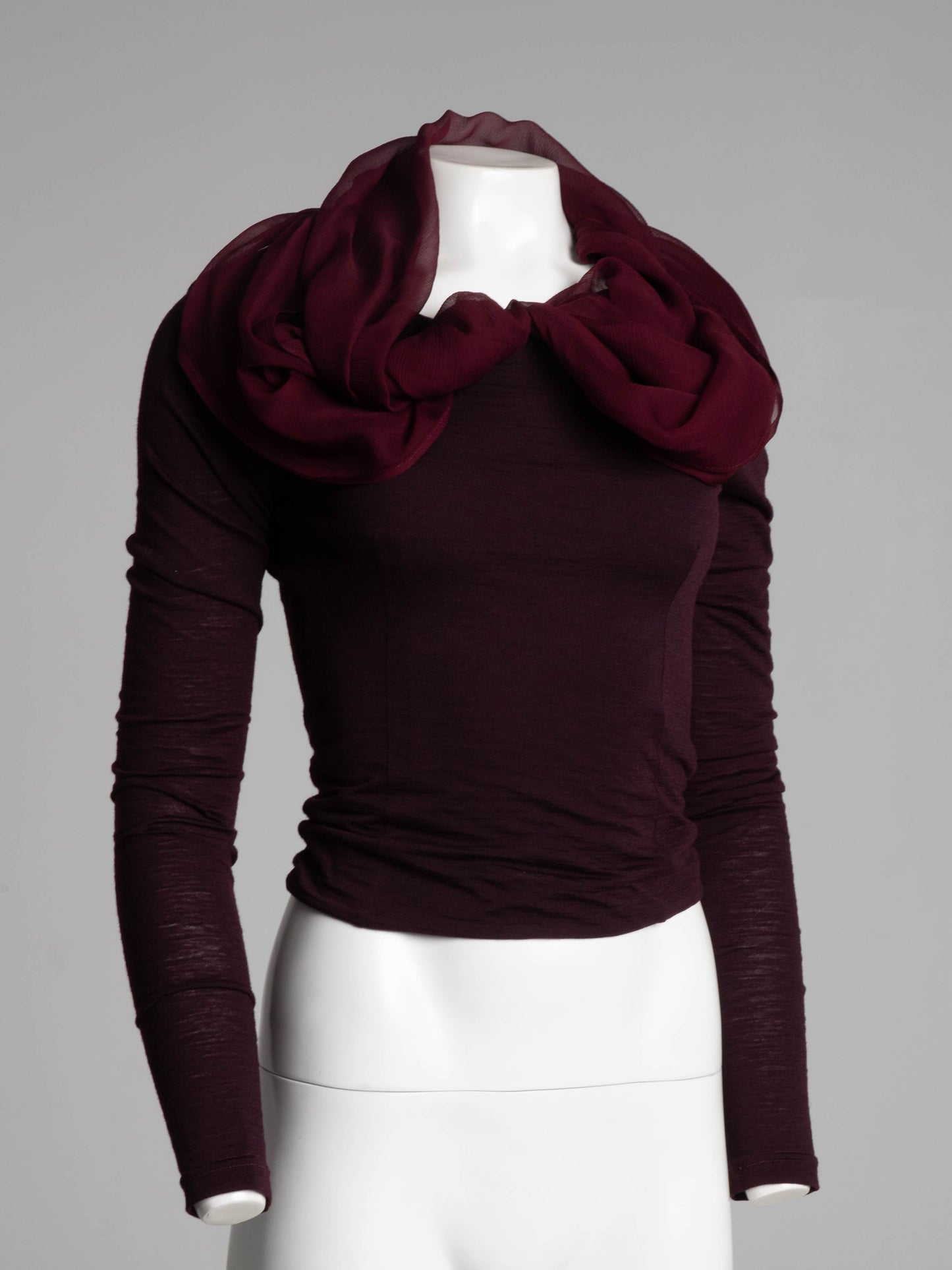 Dolce & Gabbana 1989 Dark Purple Wool and Silk Top