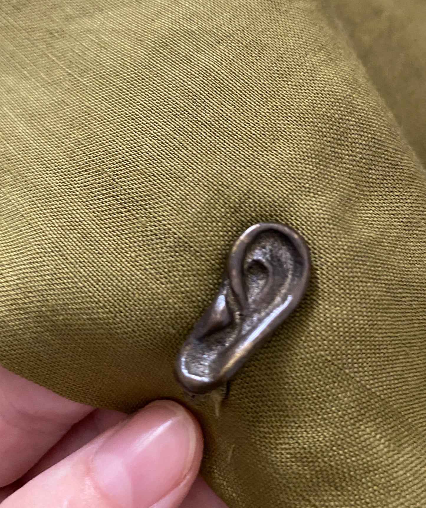 Sybilla Por Gibo Silk Linen Top With Metal Ear Closure