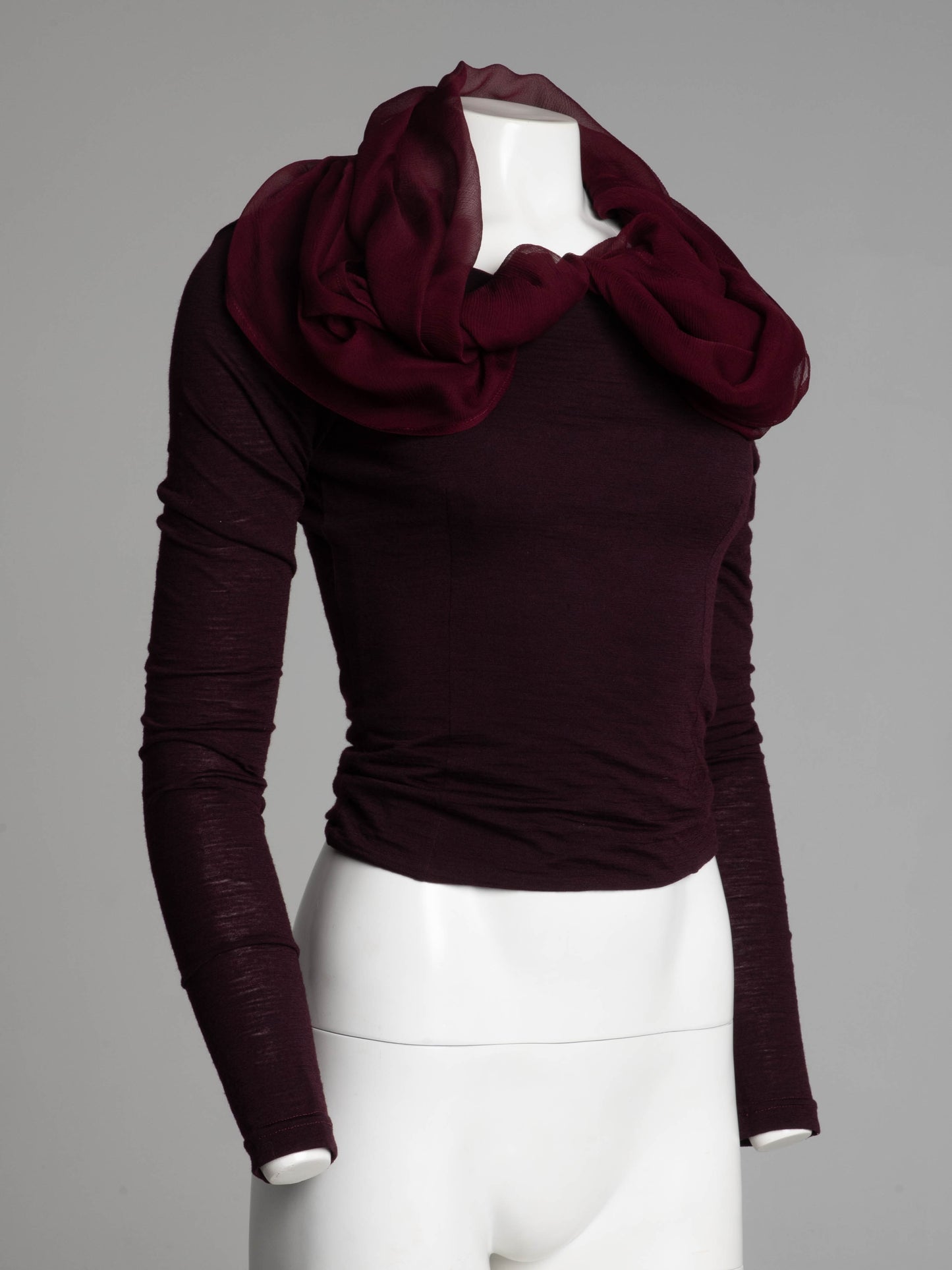 Dolce & Gabbana 1989 Dark Purple Wool and Silk Top
