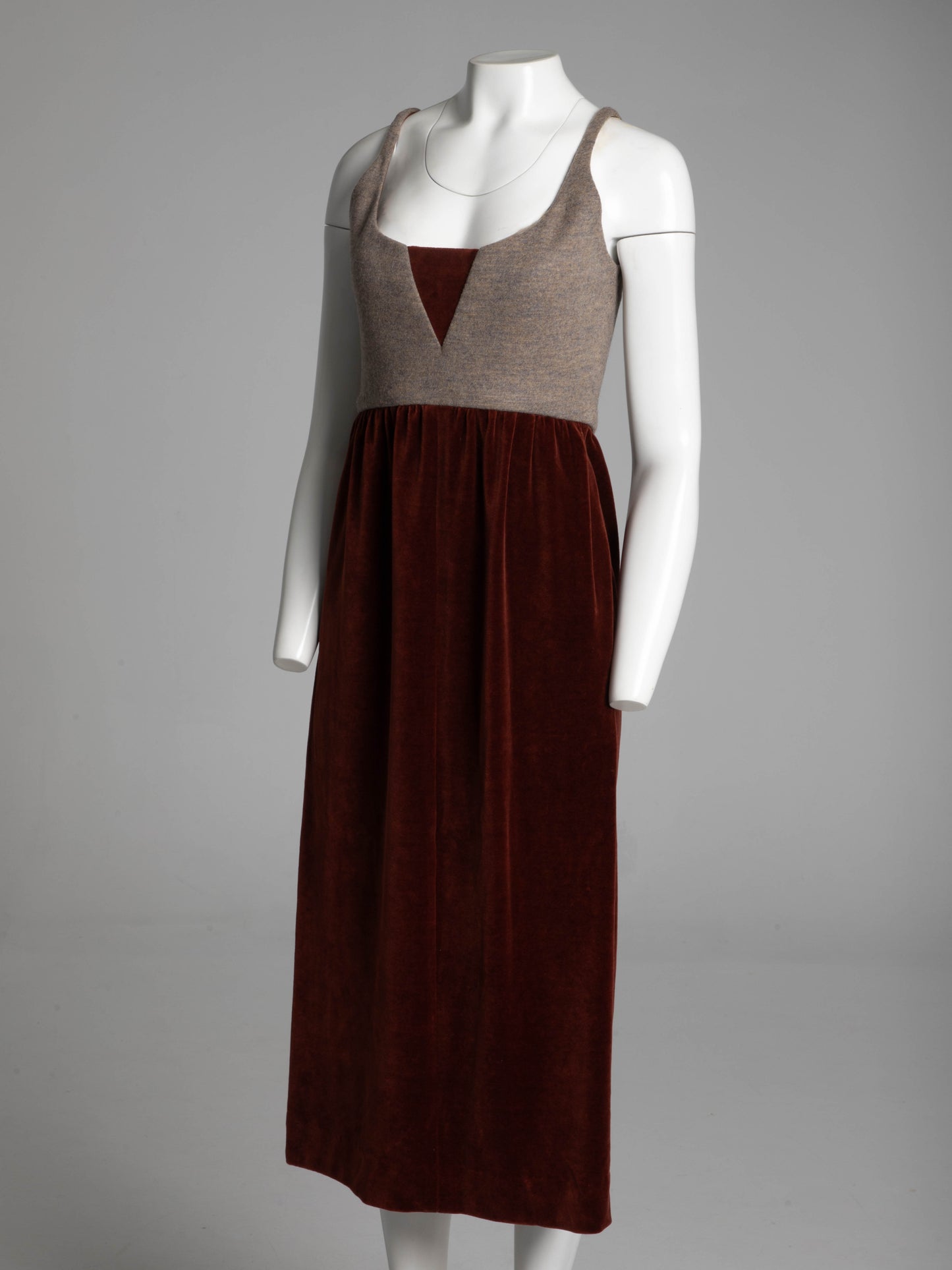 Chloé Karl Lagerfeld A/W93 Velvet Edwardian Inspired Dress
