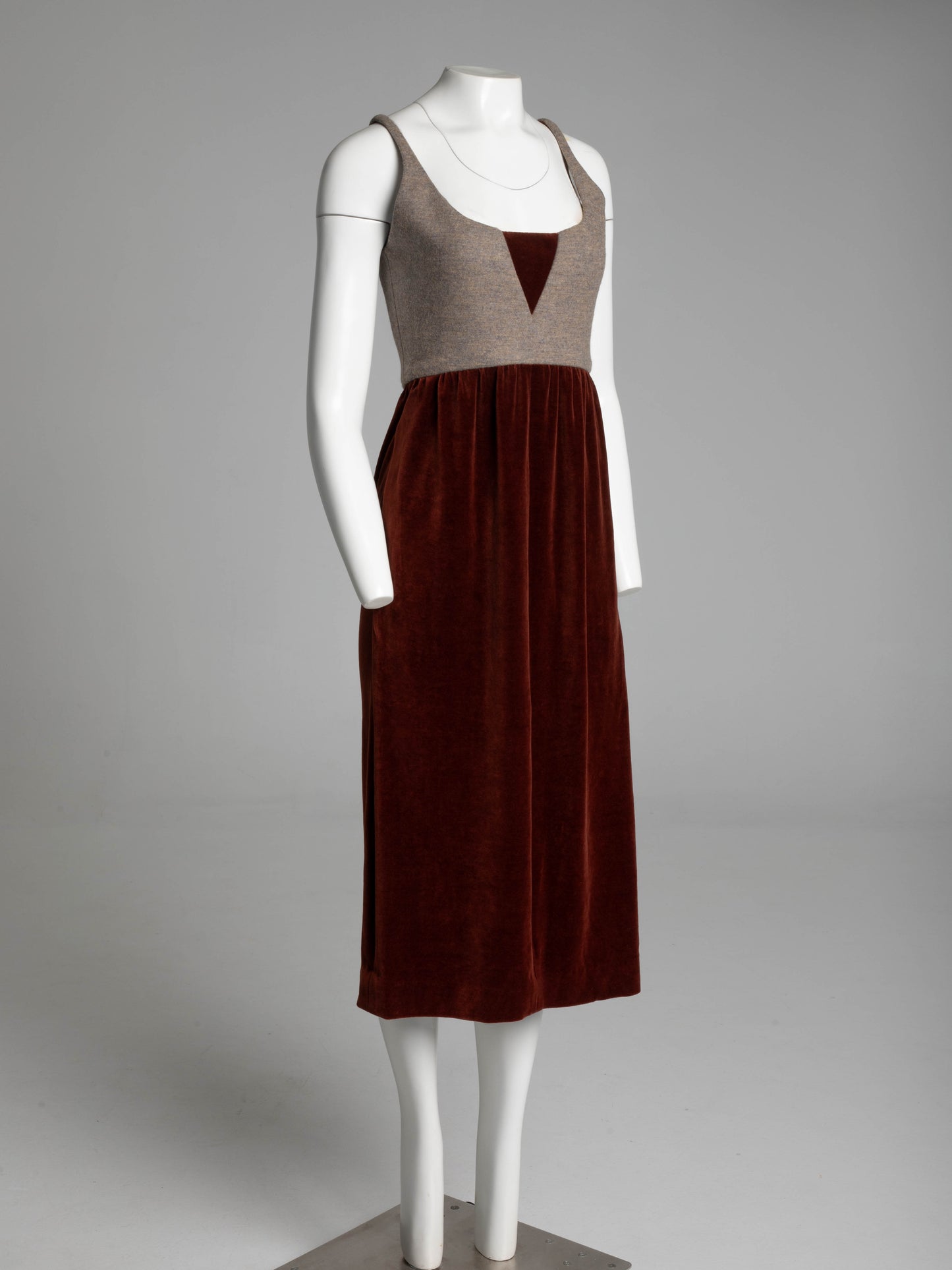 Chloé Karl Lagerfeld A/W93 Velvet Edwardian Inspired Dress