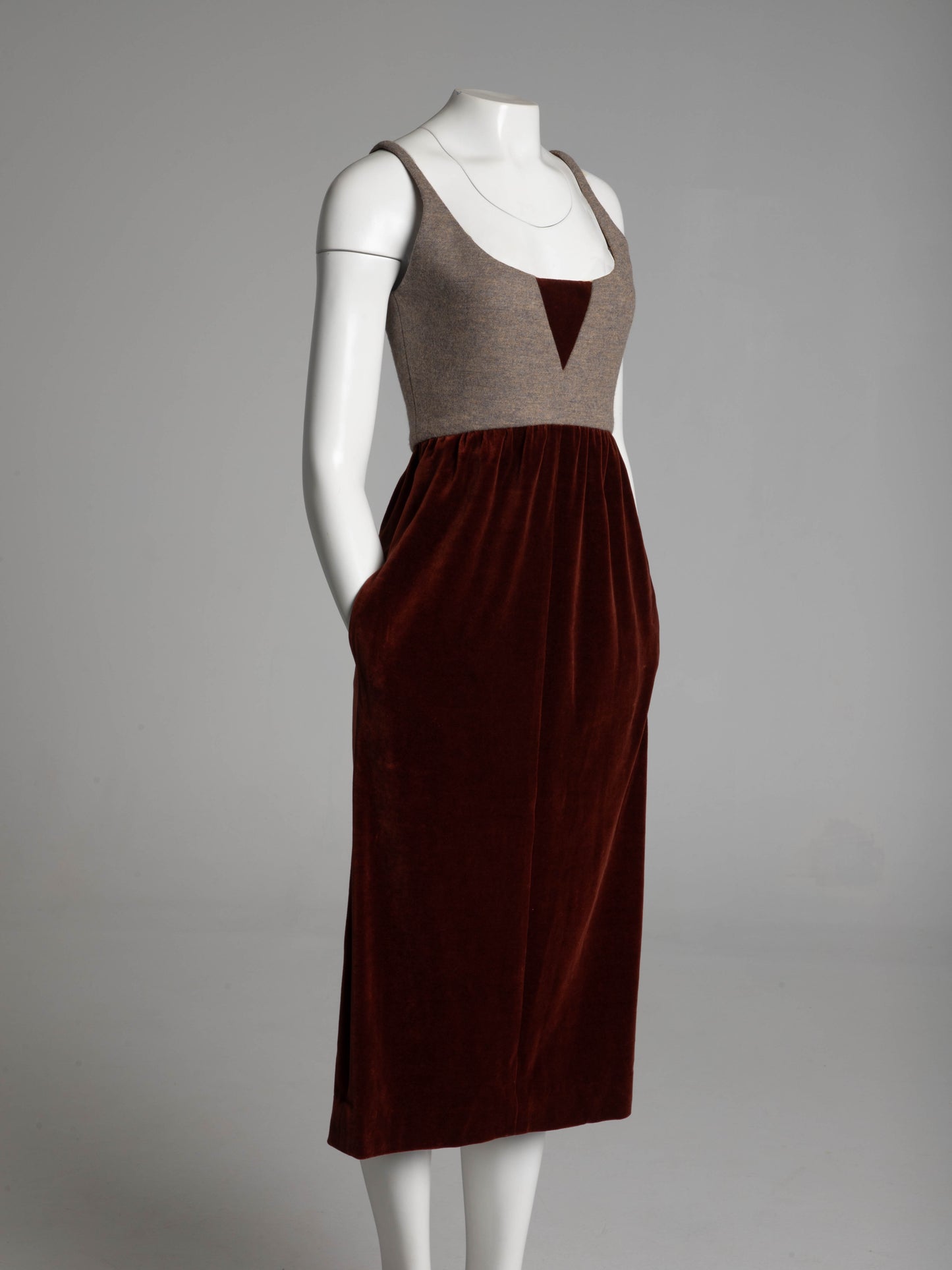Chloé Karl Lagerfeld A/W93 Velvet Edwardian Inspired Dress