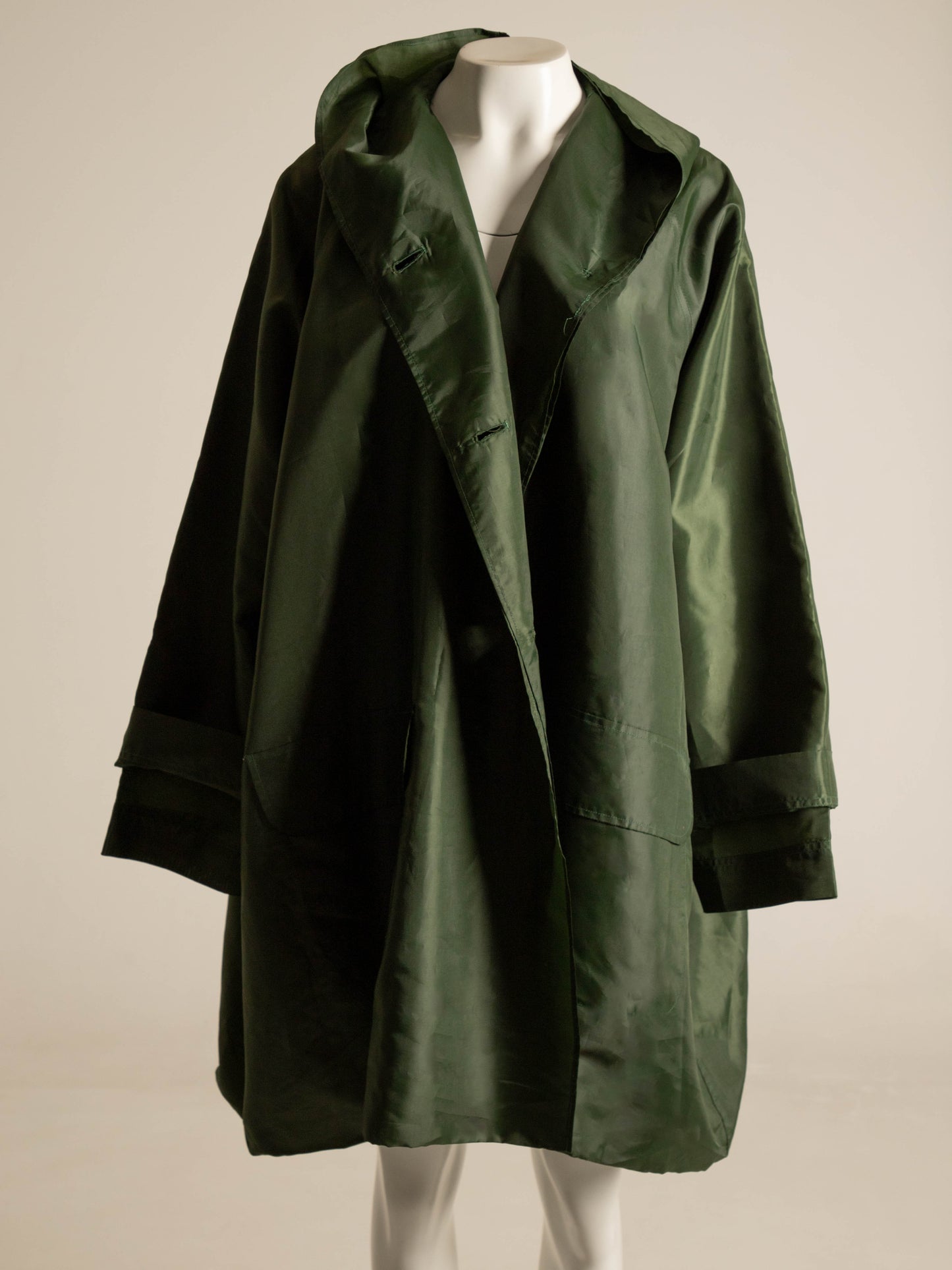 Romeo Gigli - G Gigli Dark Green Jacket with Pointed Hood