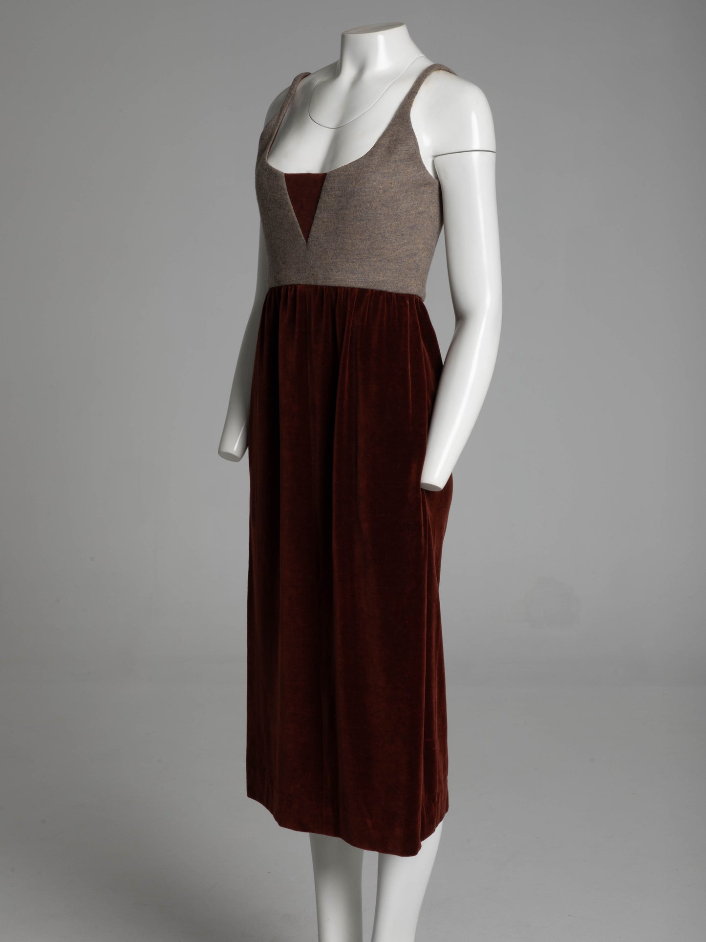 Chloé Karl Lagerfeld A/W93 Velvet Edwardian Inspired Dress