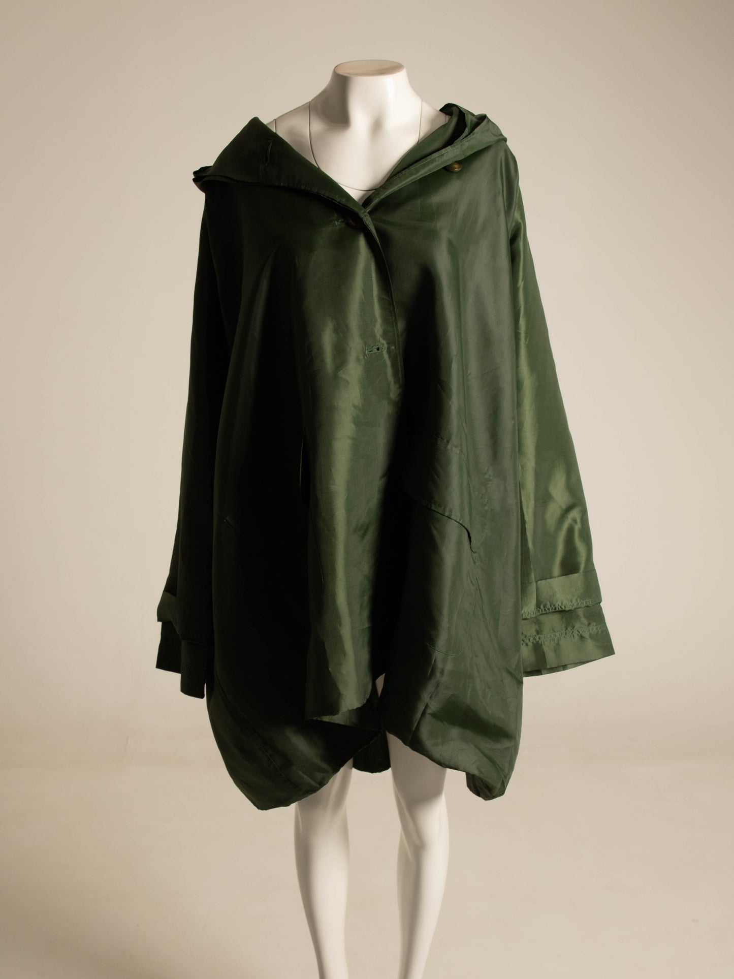 Romeo Gigli - G Gigli Dark Green Jacket with Pointed Hood