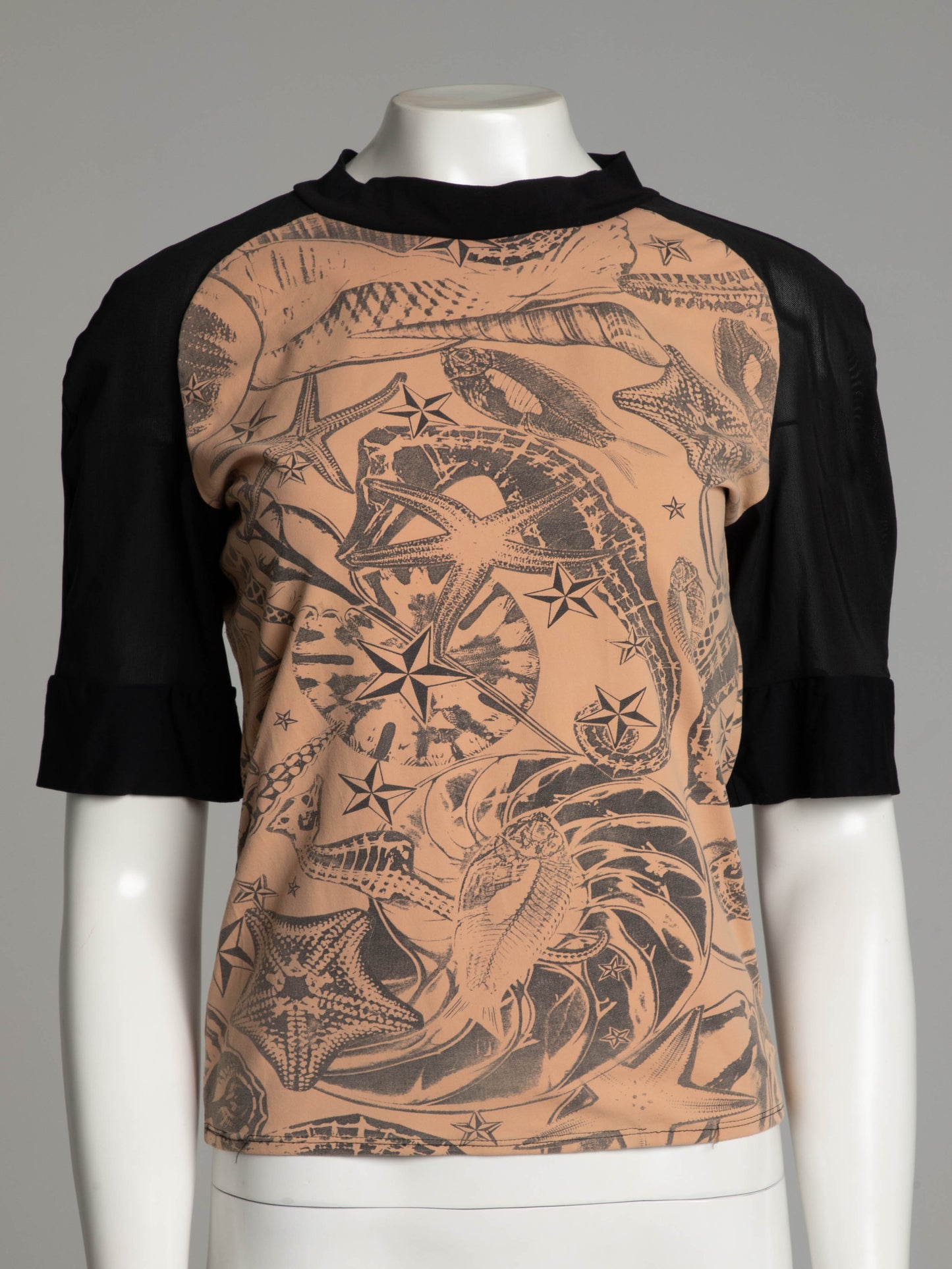 BodyMap 1983 Hilde Smith Seashell Print Top