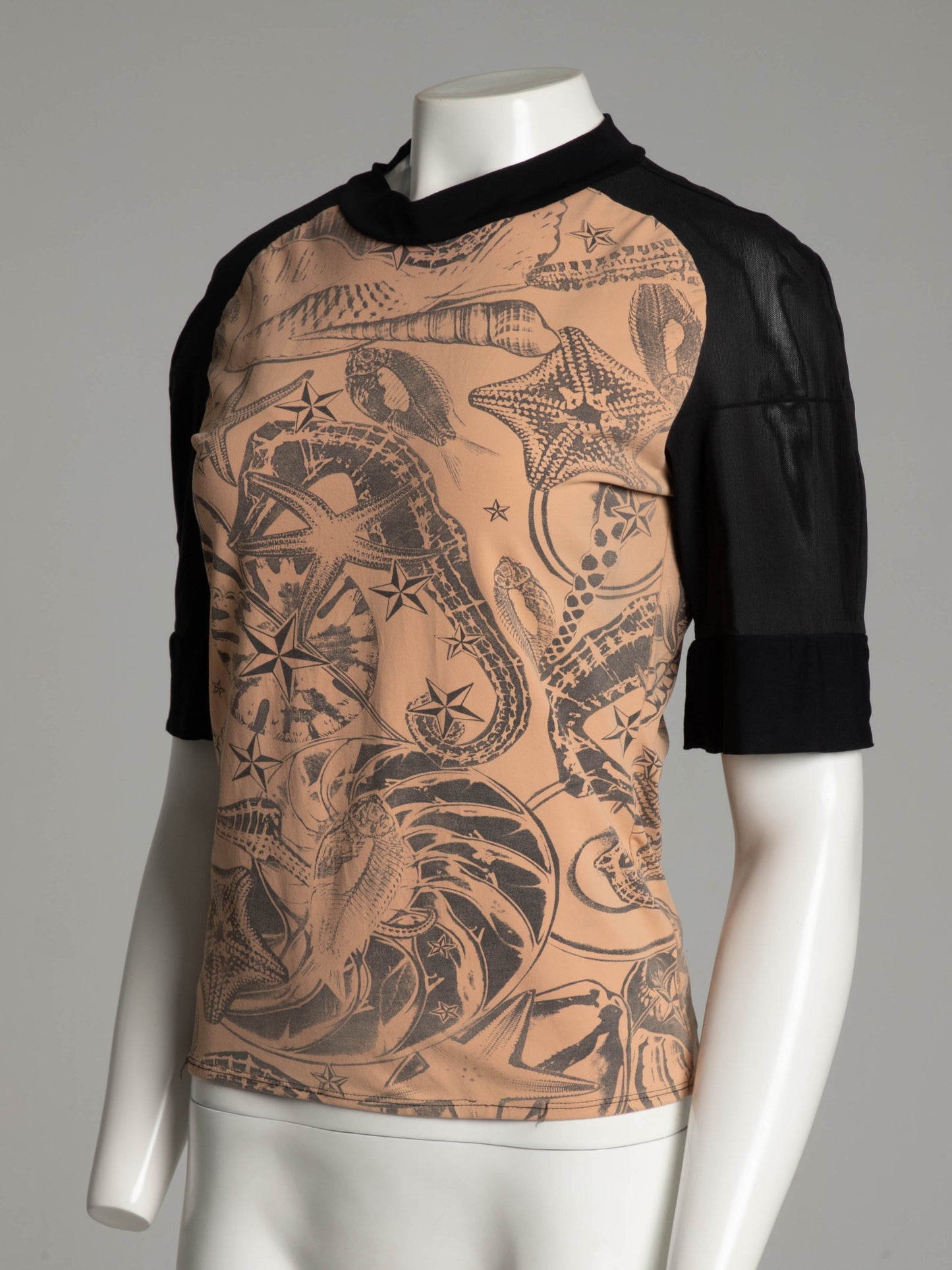 BodyMap 1983 Hilde Smith Seashell Print Top