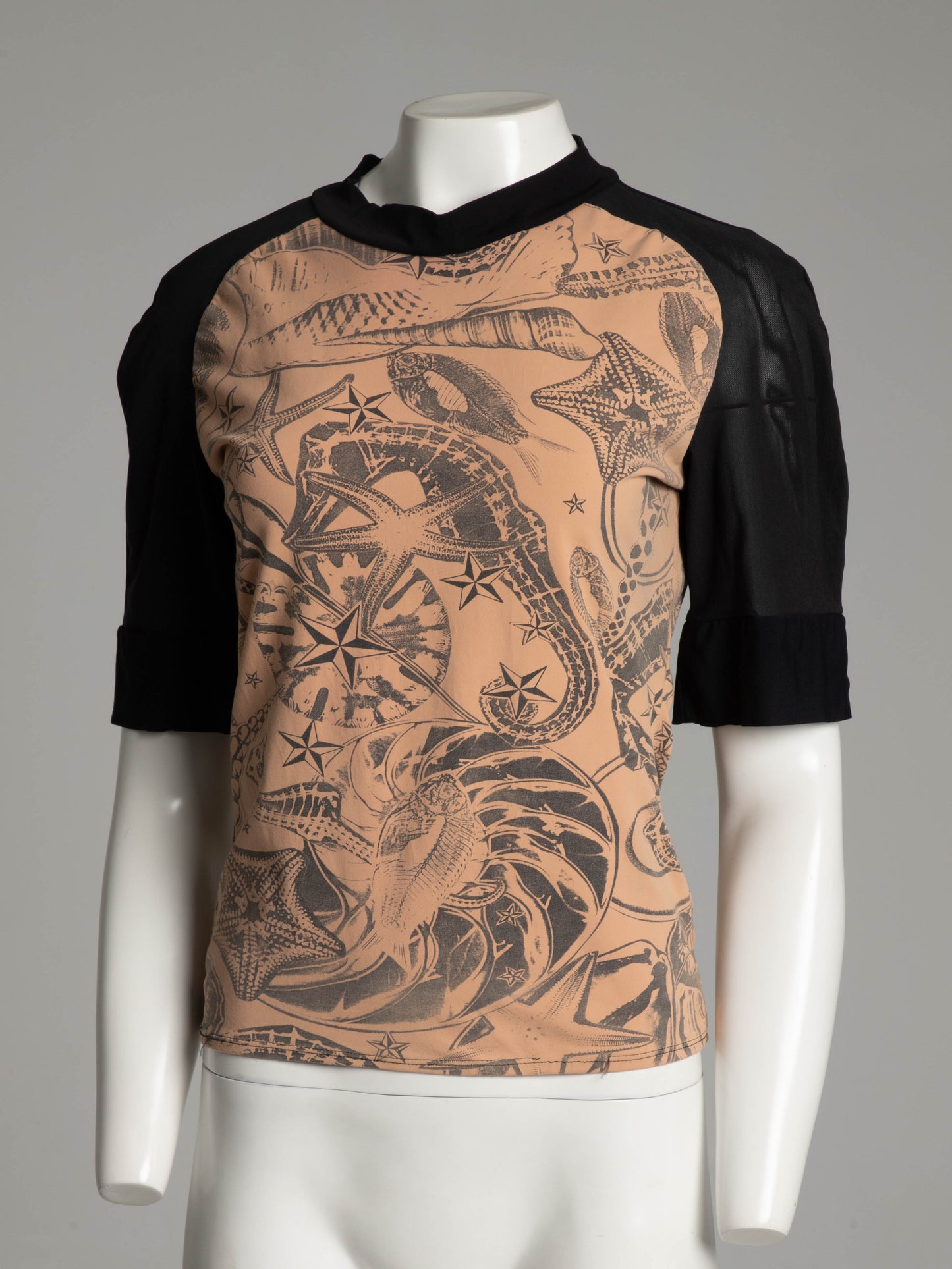 BodyMap 1983 Hilde Smith Seashell Print Top