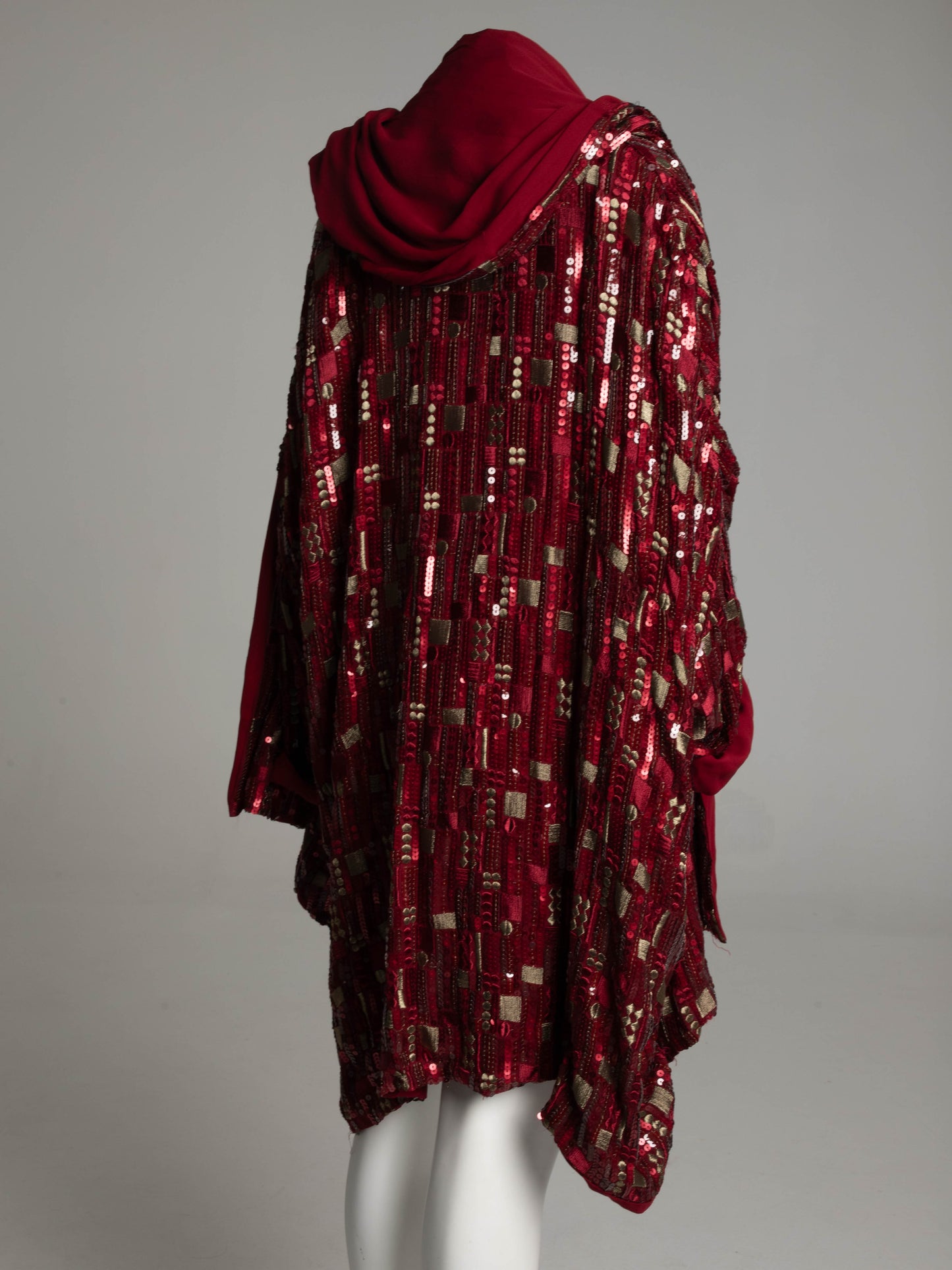 Blumarine Anna Molinari Ruby Red Silk Embroidered Jacket