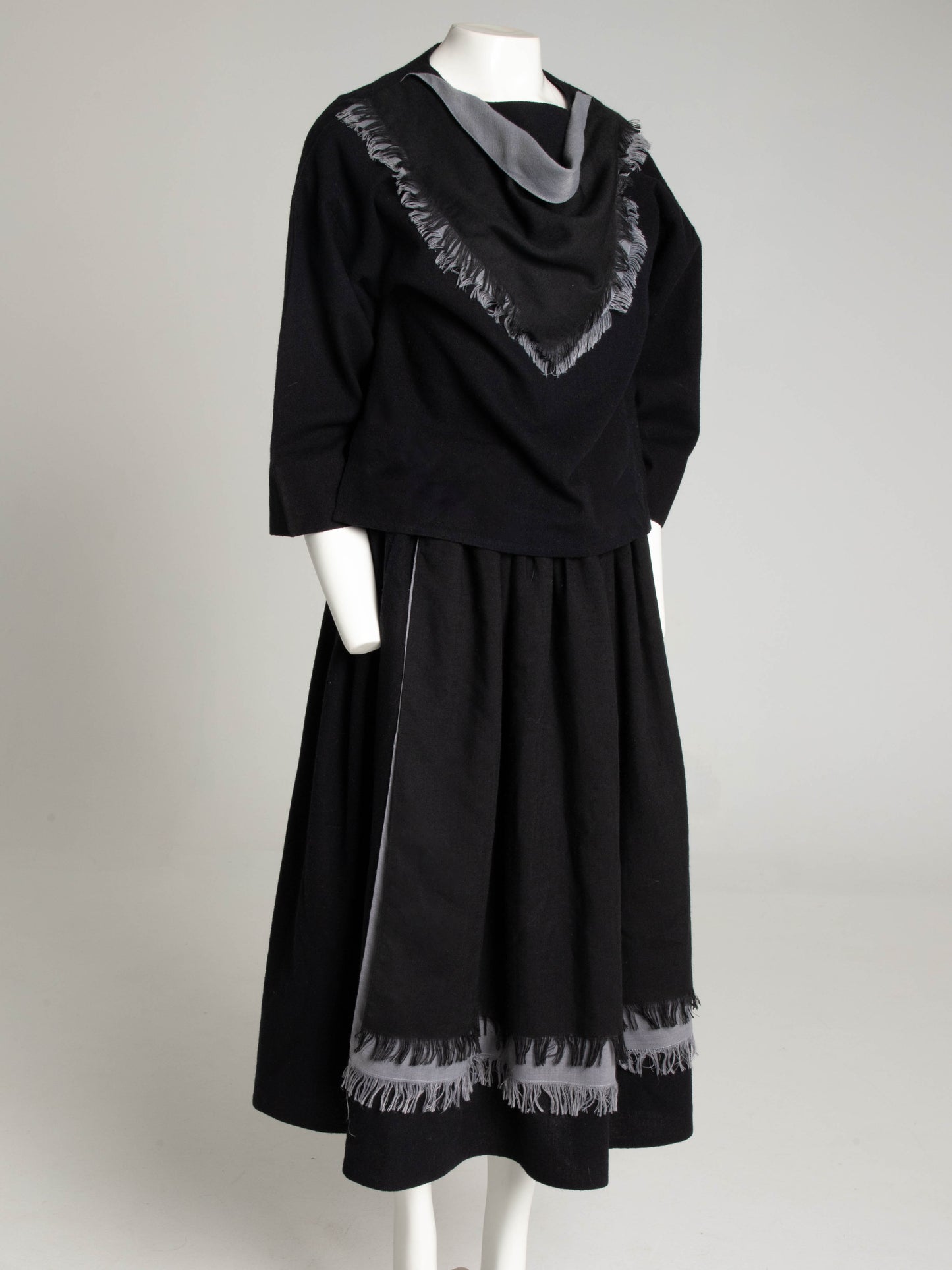 Street Theatre New Romantic Navy Two Piece with Fringe Detail Circa Early 80s