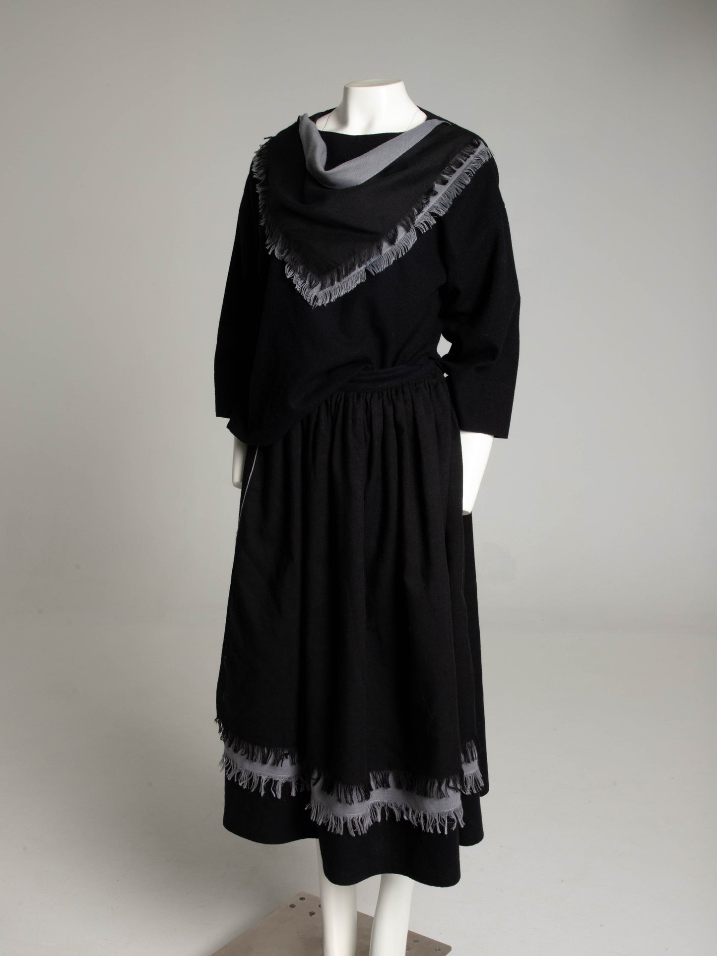 Street Theatre New Romantic Navy Two Piece with Fringe Detail Circa Early 80s