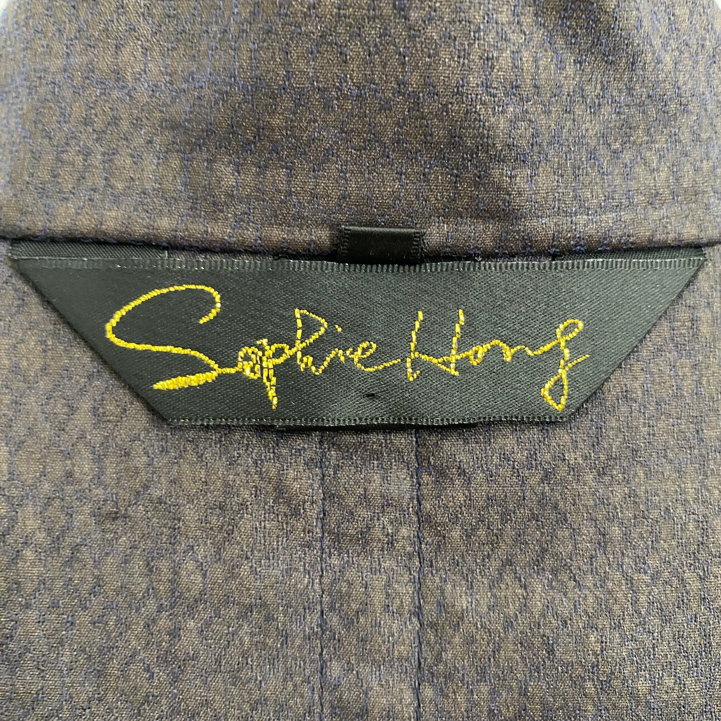 Sophie Hong Purple Silk Blouse with Glass Buttons