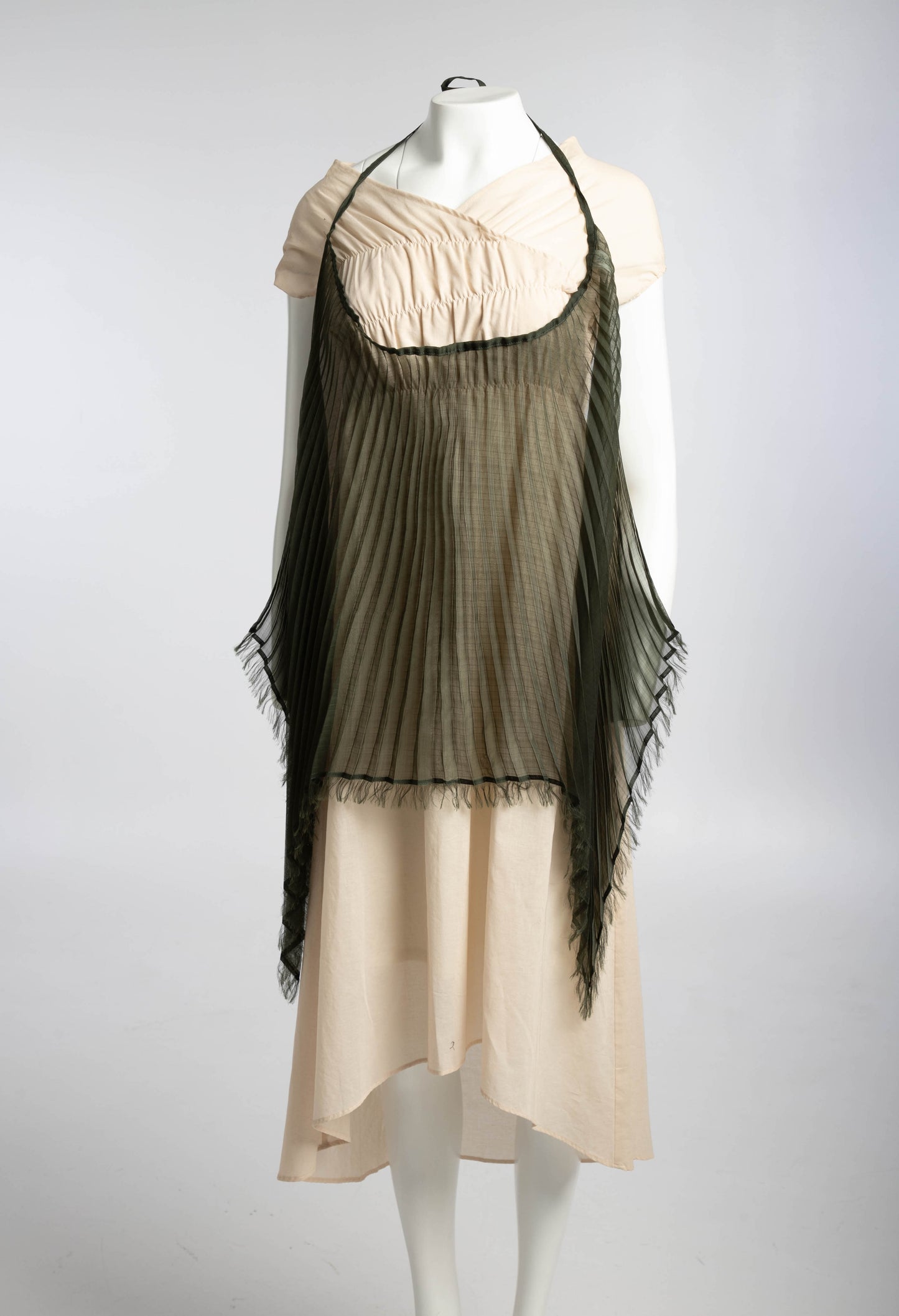 Issey Miyake Seaweed Green Pleated Apron