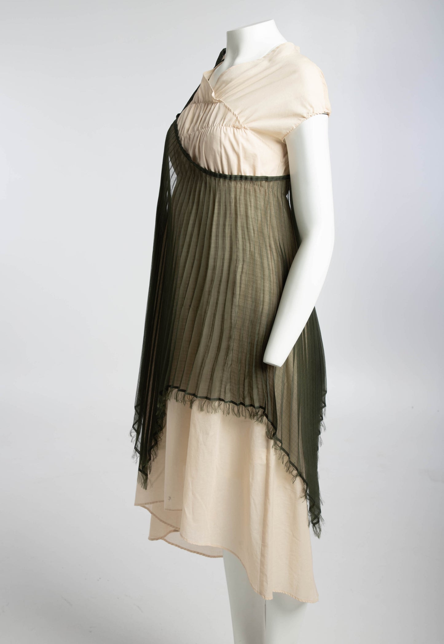 Issey Miyake Seaweed Green Pleated Apron
