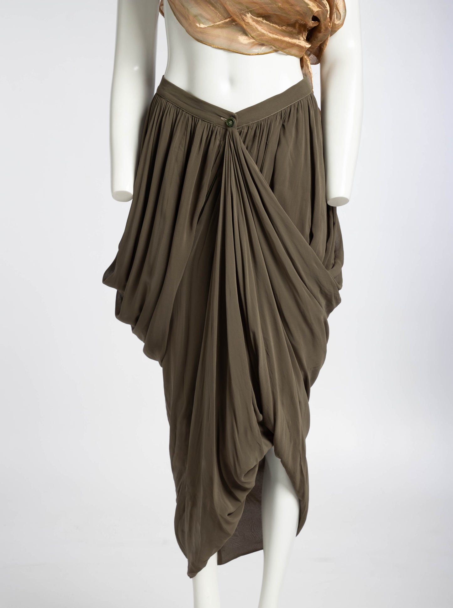 Dolce & Gabbana S/S 1990 Draped Trouser Skirt