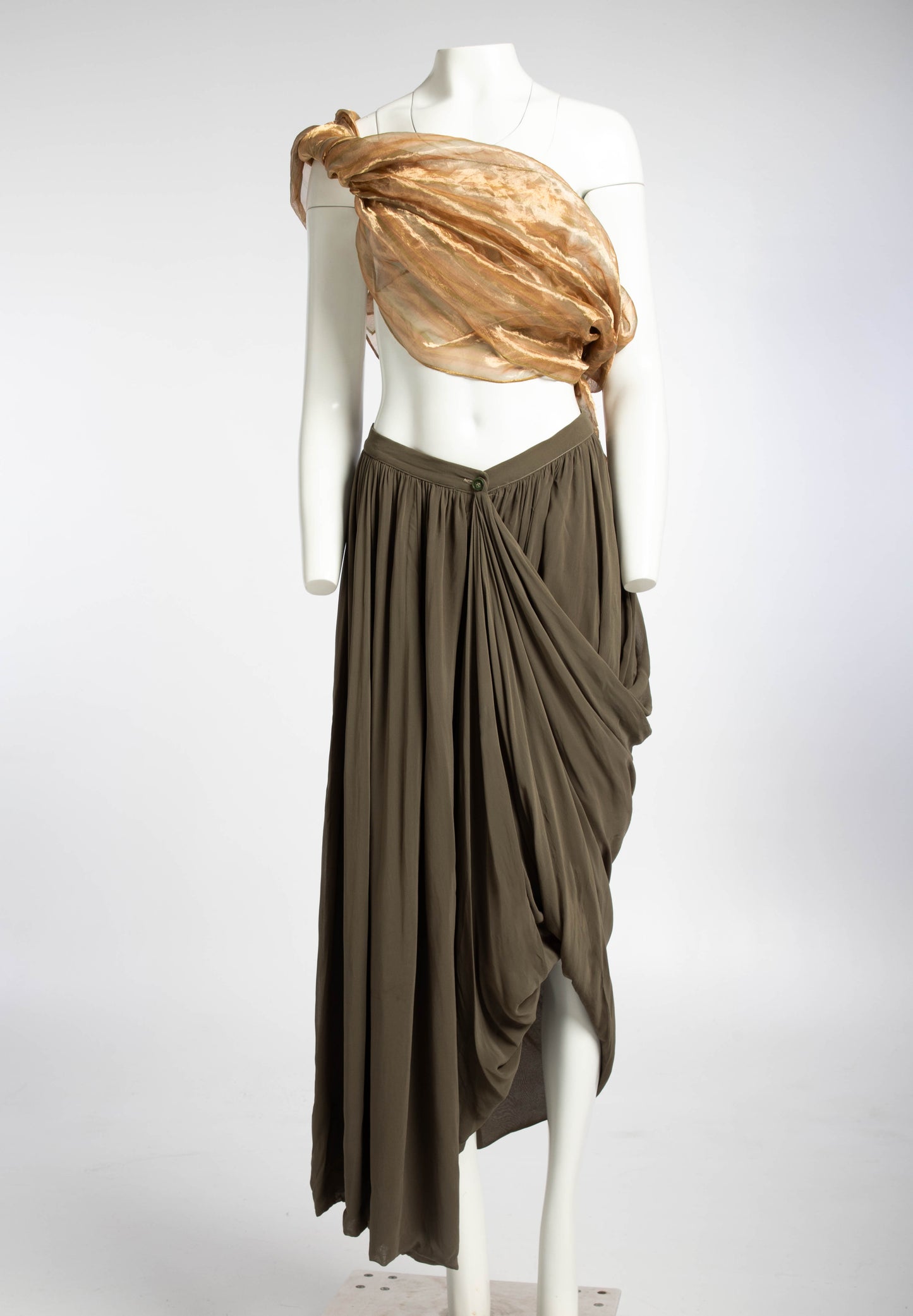 Dolce & Gabbana S/S 1990 Draped Trouser Skirt