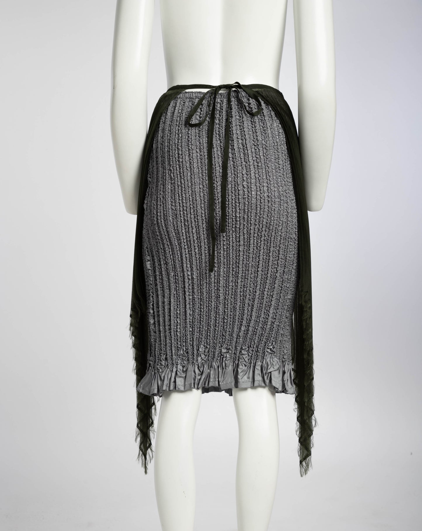 Issey Miyake Seaweed Green Pleated Apron