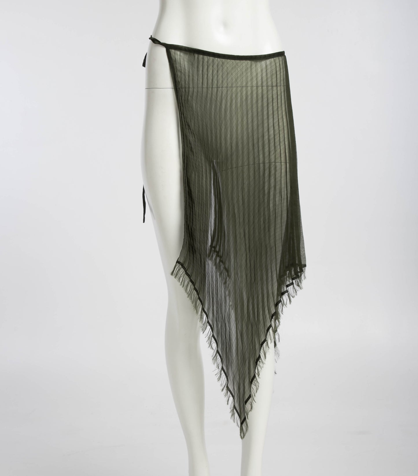 Issey Miyake Seaweed Green Pleated Apron