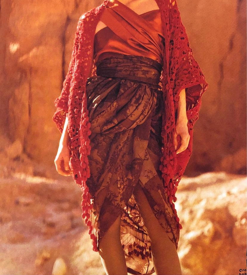 Romeo Gigli S/S 1990 Draped Cocoon Skirt