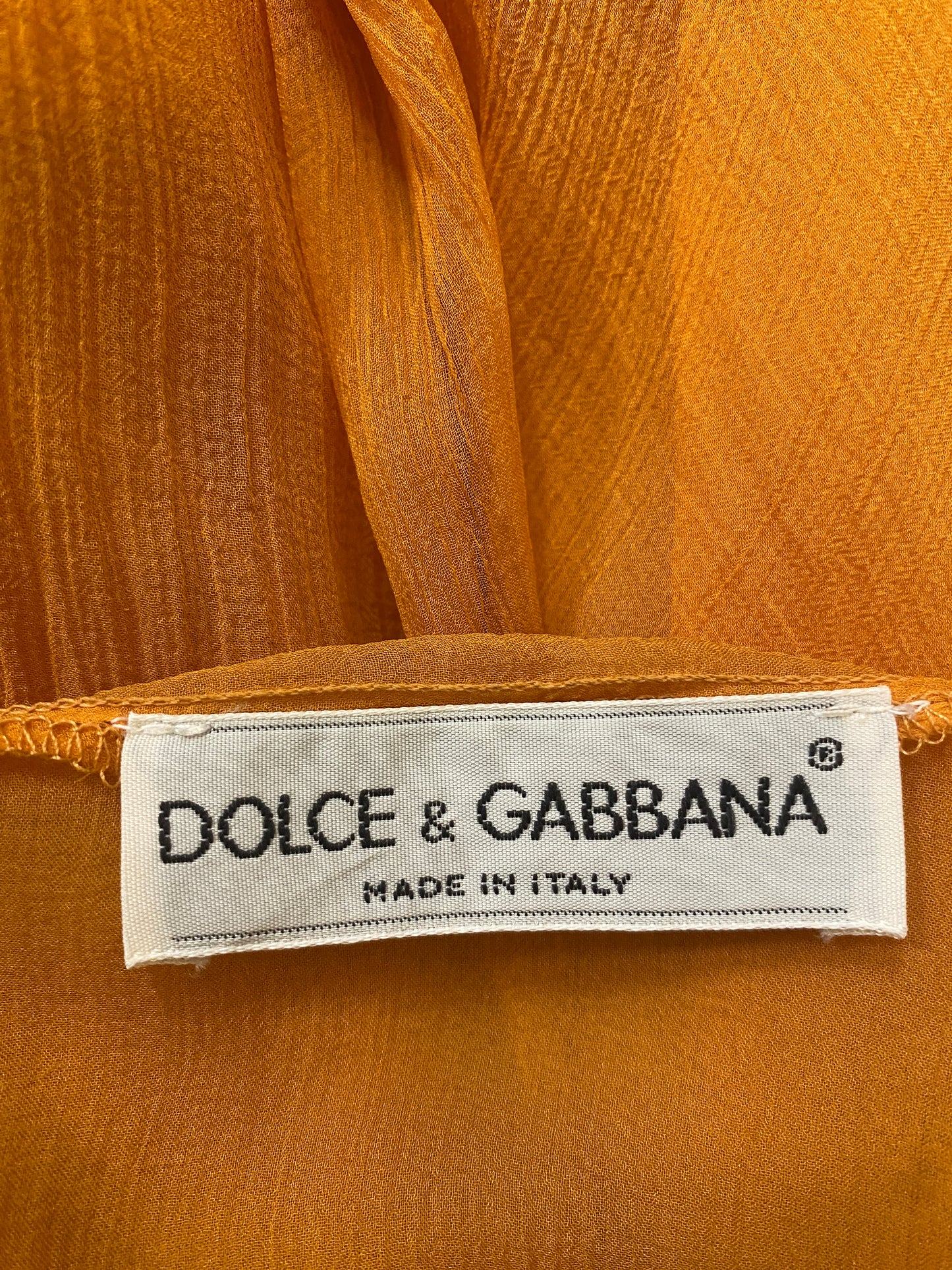 Dolce & Gabbana S/S 1991 Peachy Orange Silk Babydoll